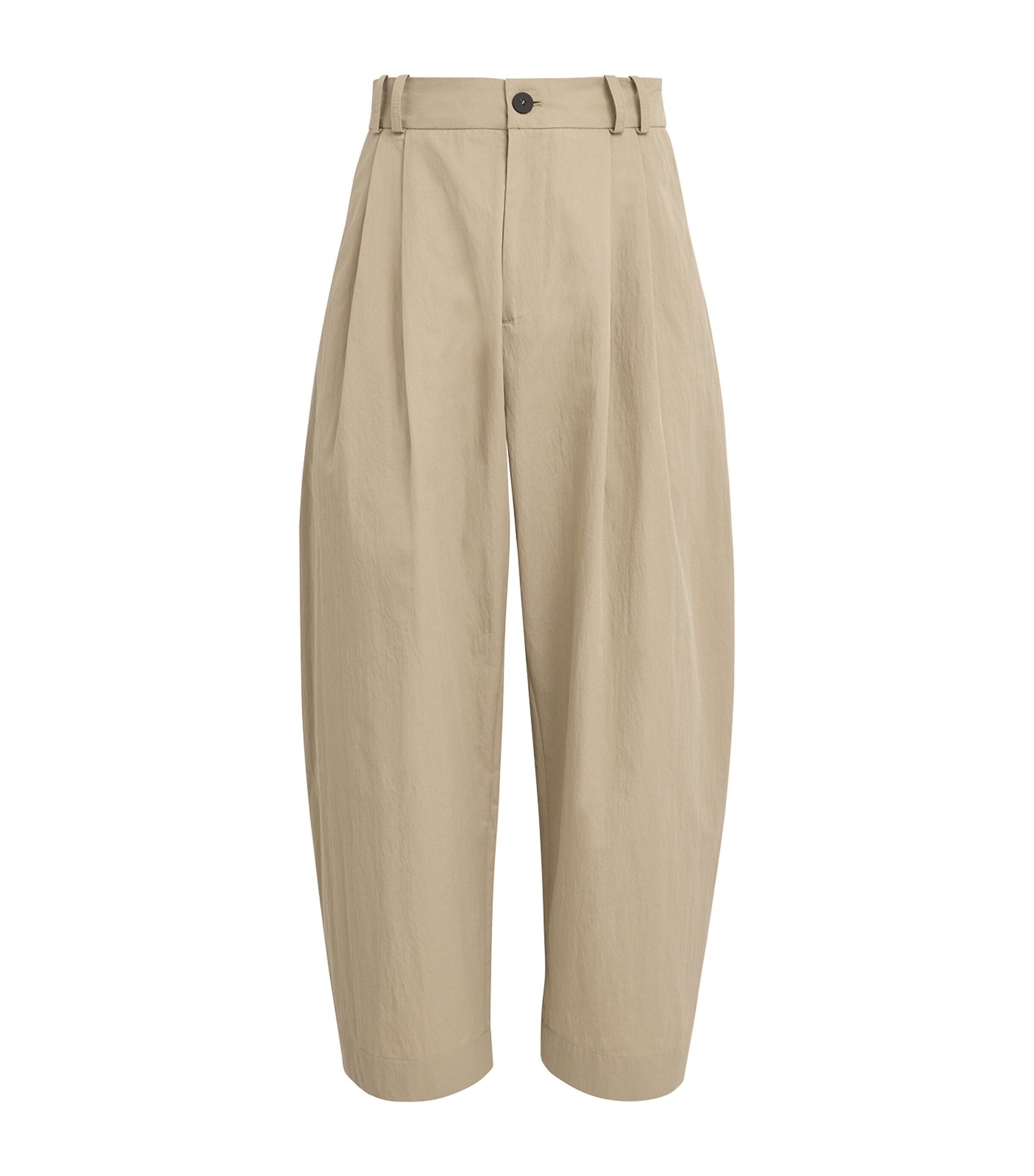 Studio Nicholson Cotton-blend Pleated Trousers In Neutral