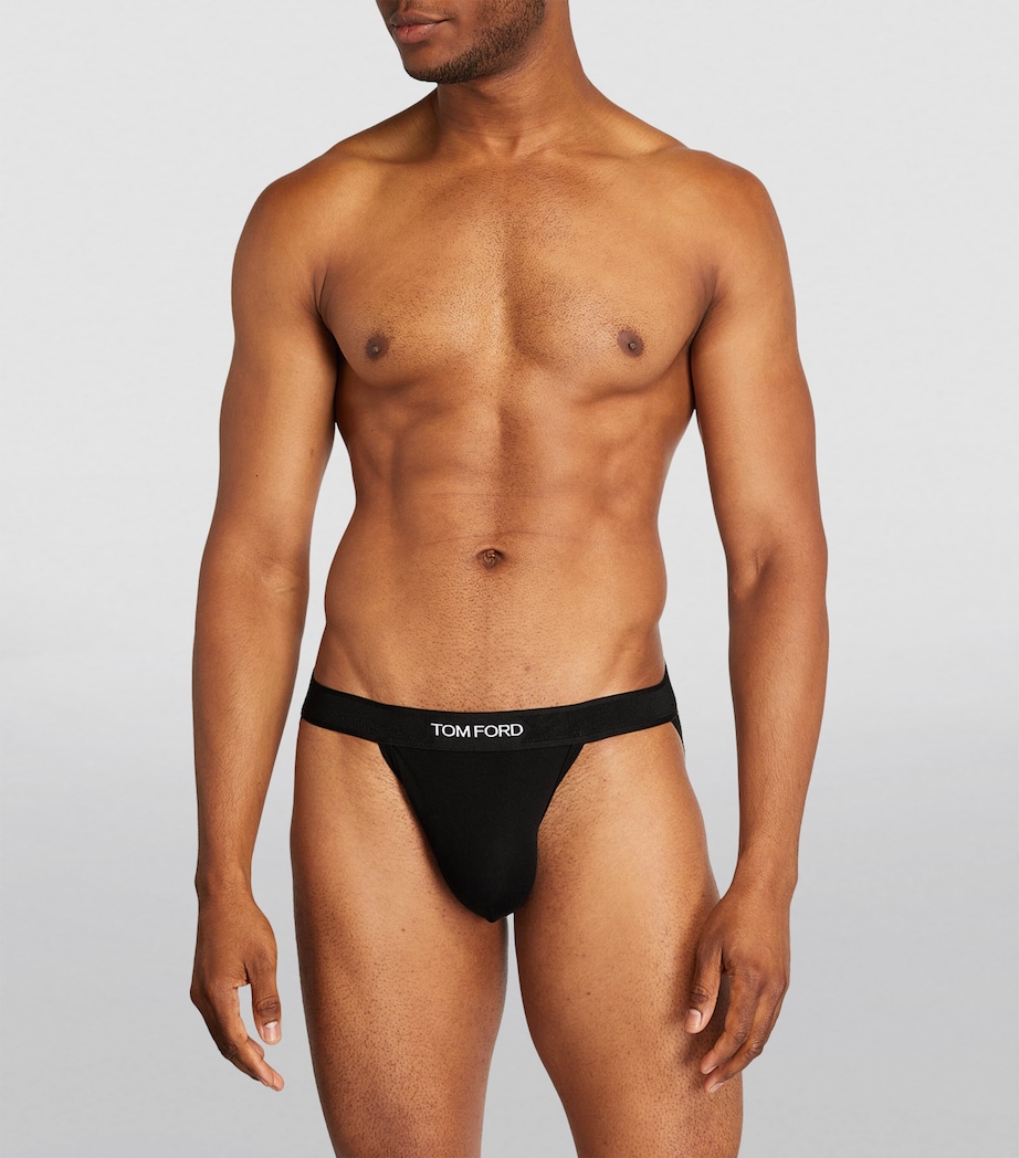 Logo Jock Strap 002 BLACK Image 2