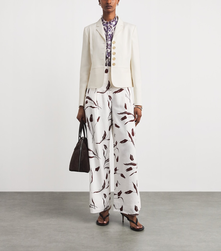 ME+EM Womens Fitted Cropped Jacket Ivory Image 2