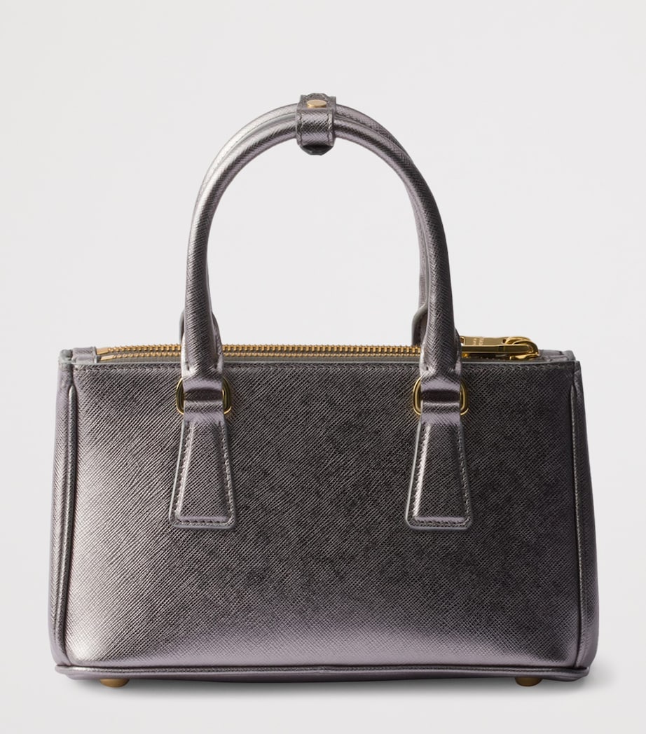 Mini Metallic Saffiano Leather Galleria Top-Handle Bag F0135 Image 4