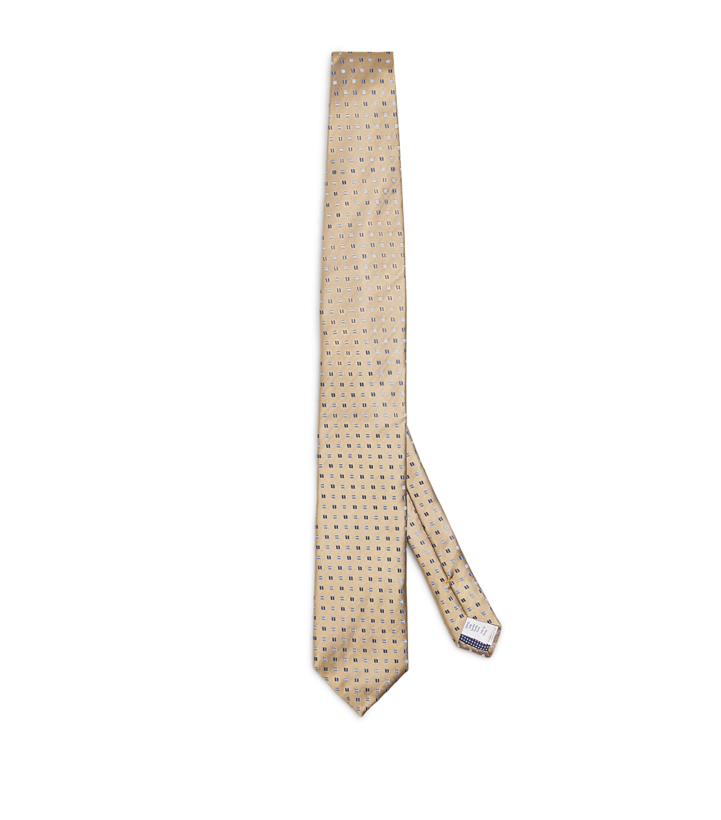 Eton Silk Geometric Tie In Neutral