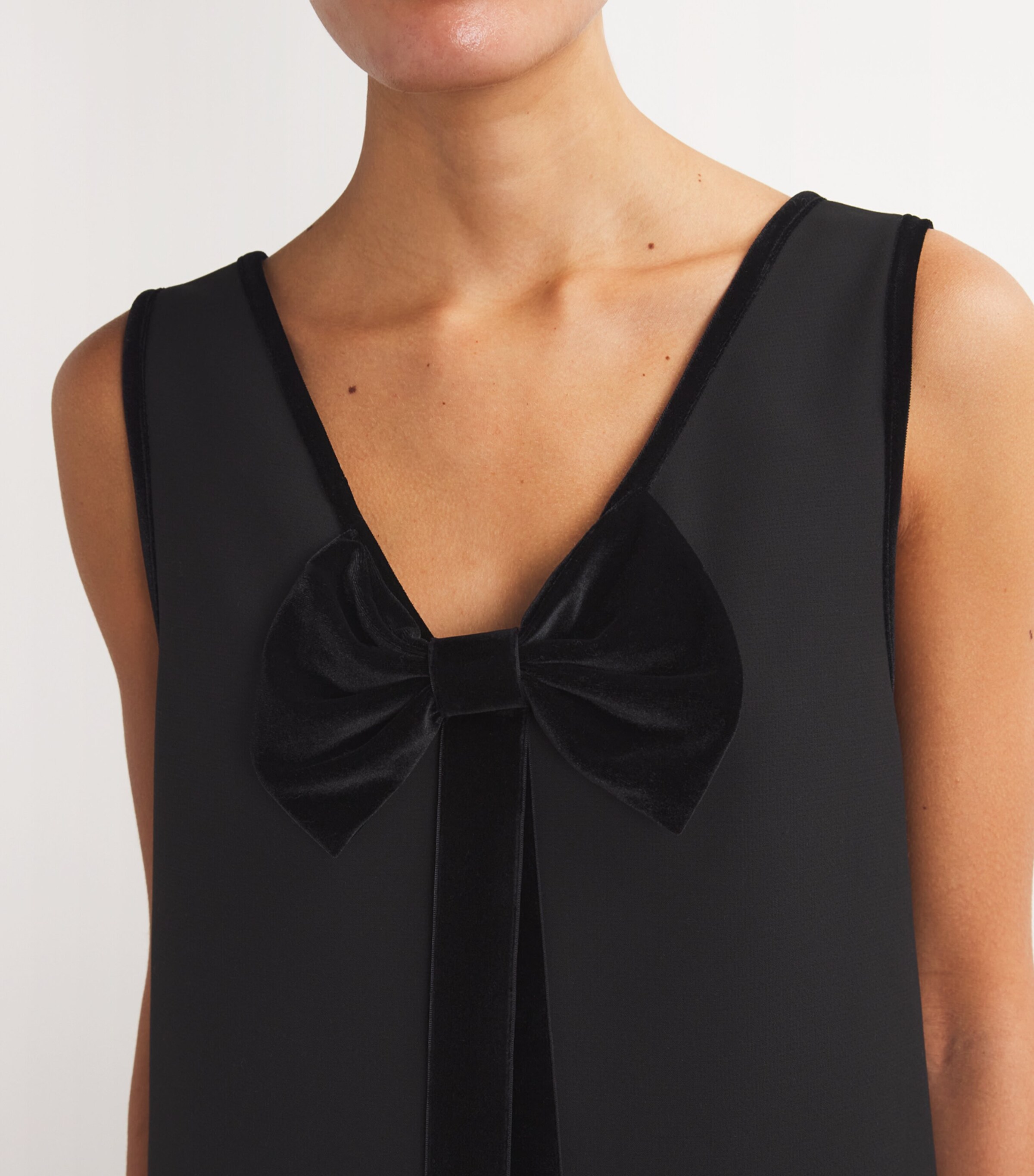 Maje Womens Bow-Embellished Mini Dress Black Image 4