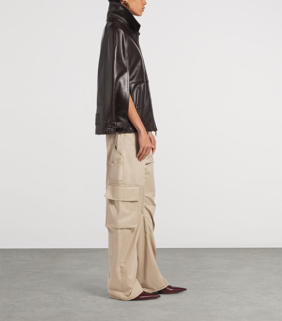 Balenciaga Womens Cotton Cargo Trousers Image 4