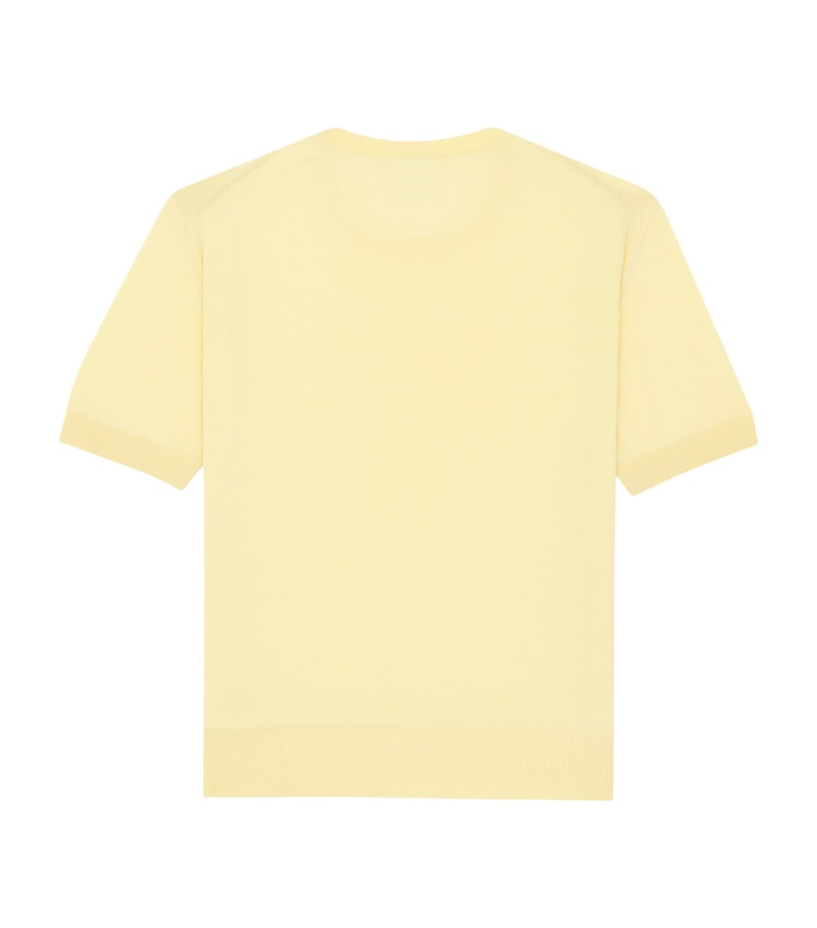 Cashmere-Wool-Silk Short-Sleeve Sweater 3520 Image 2