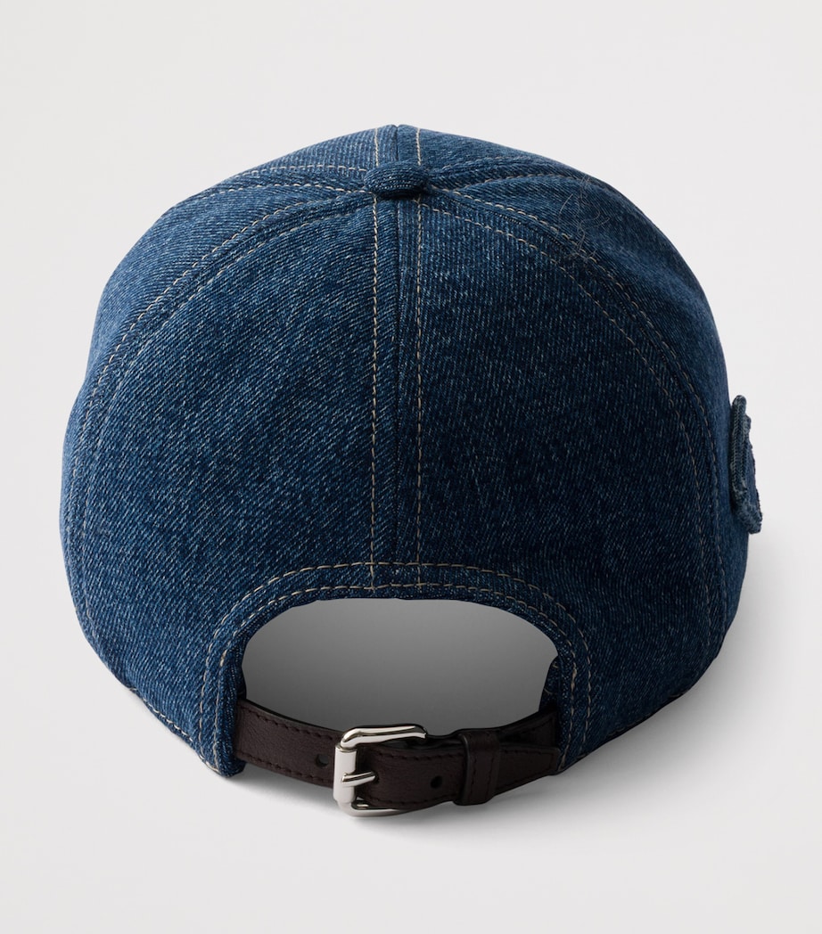 Prada Denim Baseball Cap Blue Image 2