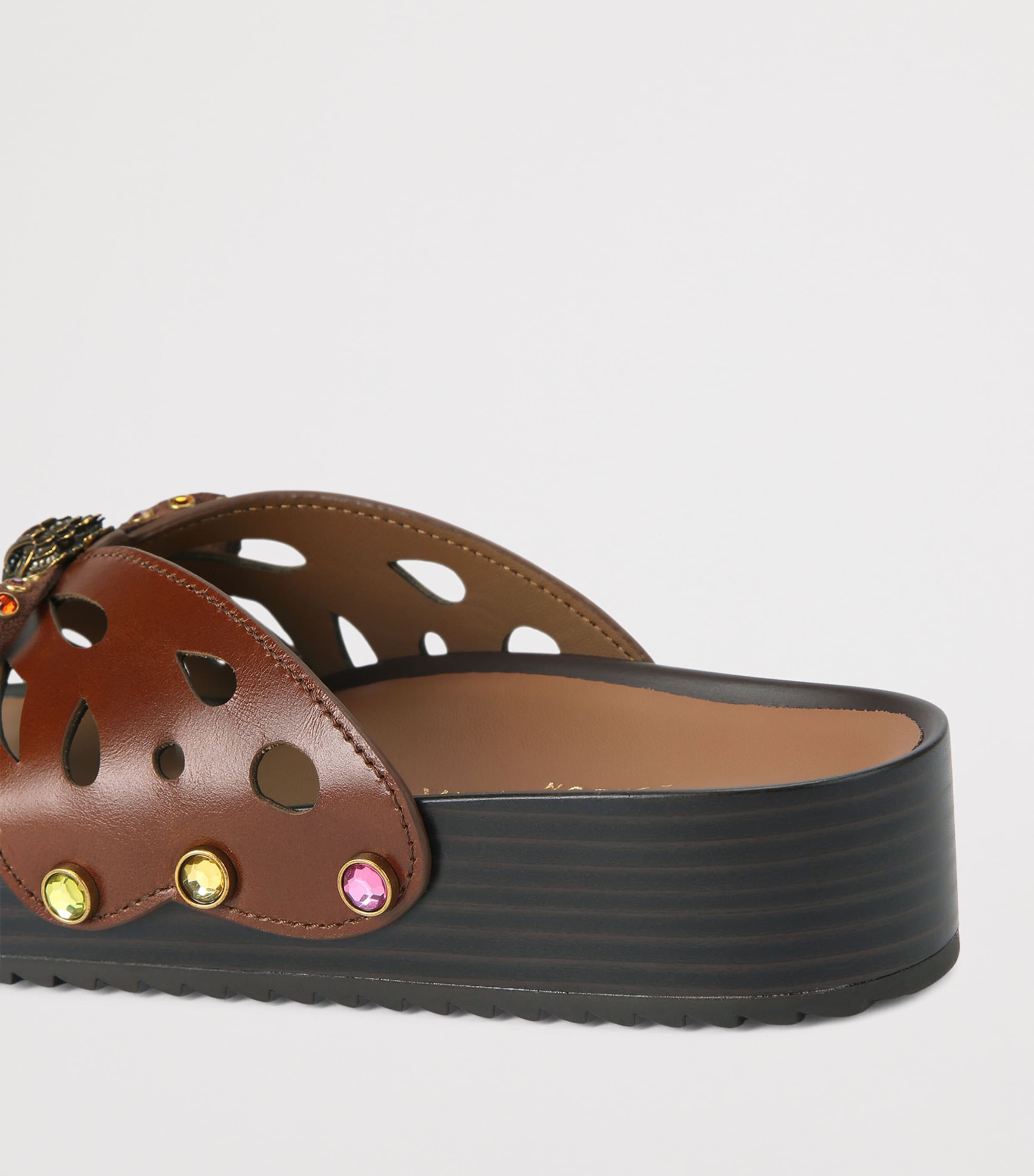 Kurt Geiger London Leather Boho Butterfly Sandals Brown Image 3