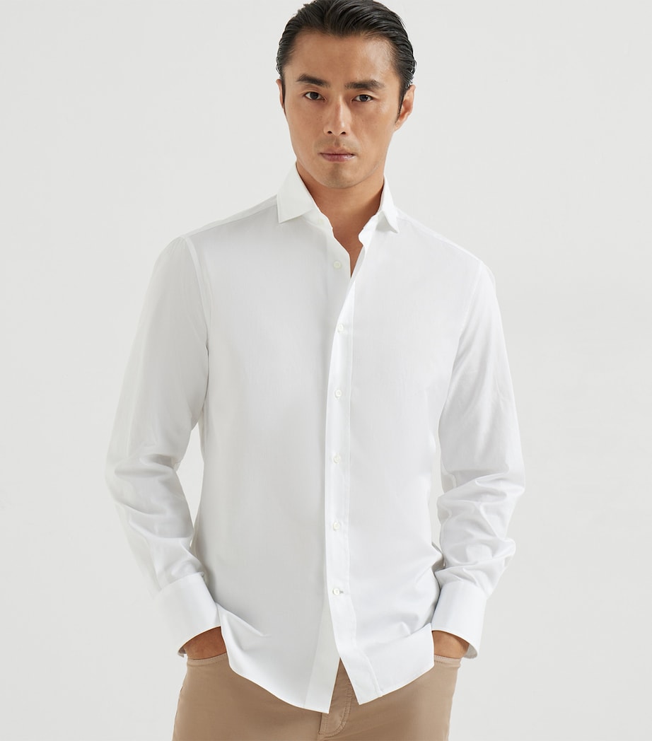 Brunello Cucinelli Mens Cotton Slim Shirt Image 3