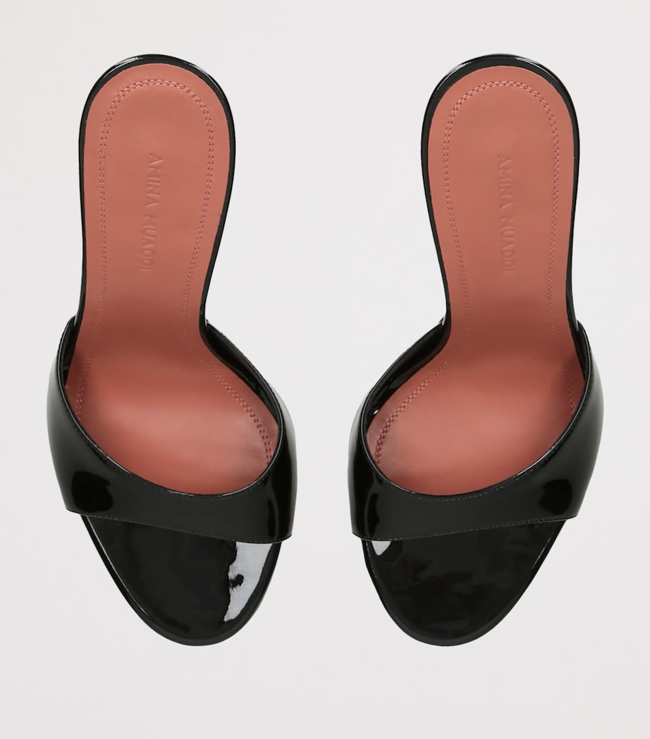 Patent Leather Elodie Heeled Mules 105 BLACK Image 4