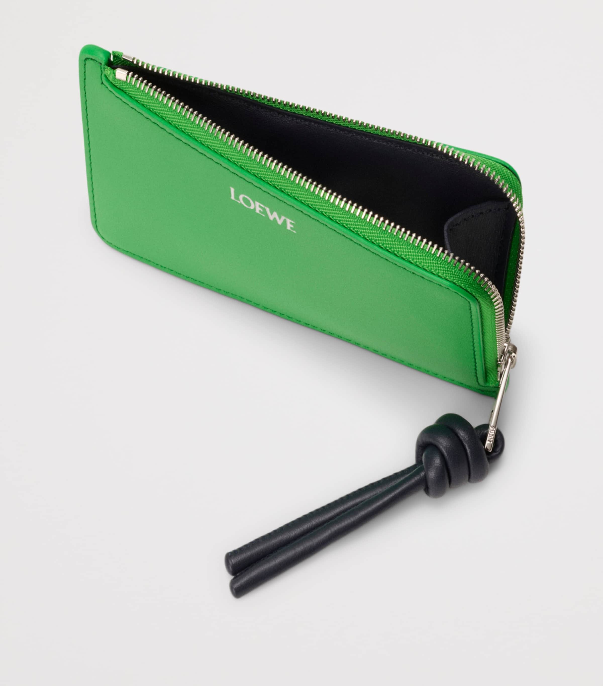 LOEWE Green Leather Knot Card Holder | Harrods UK