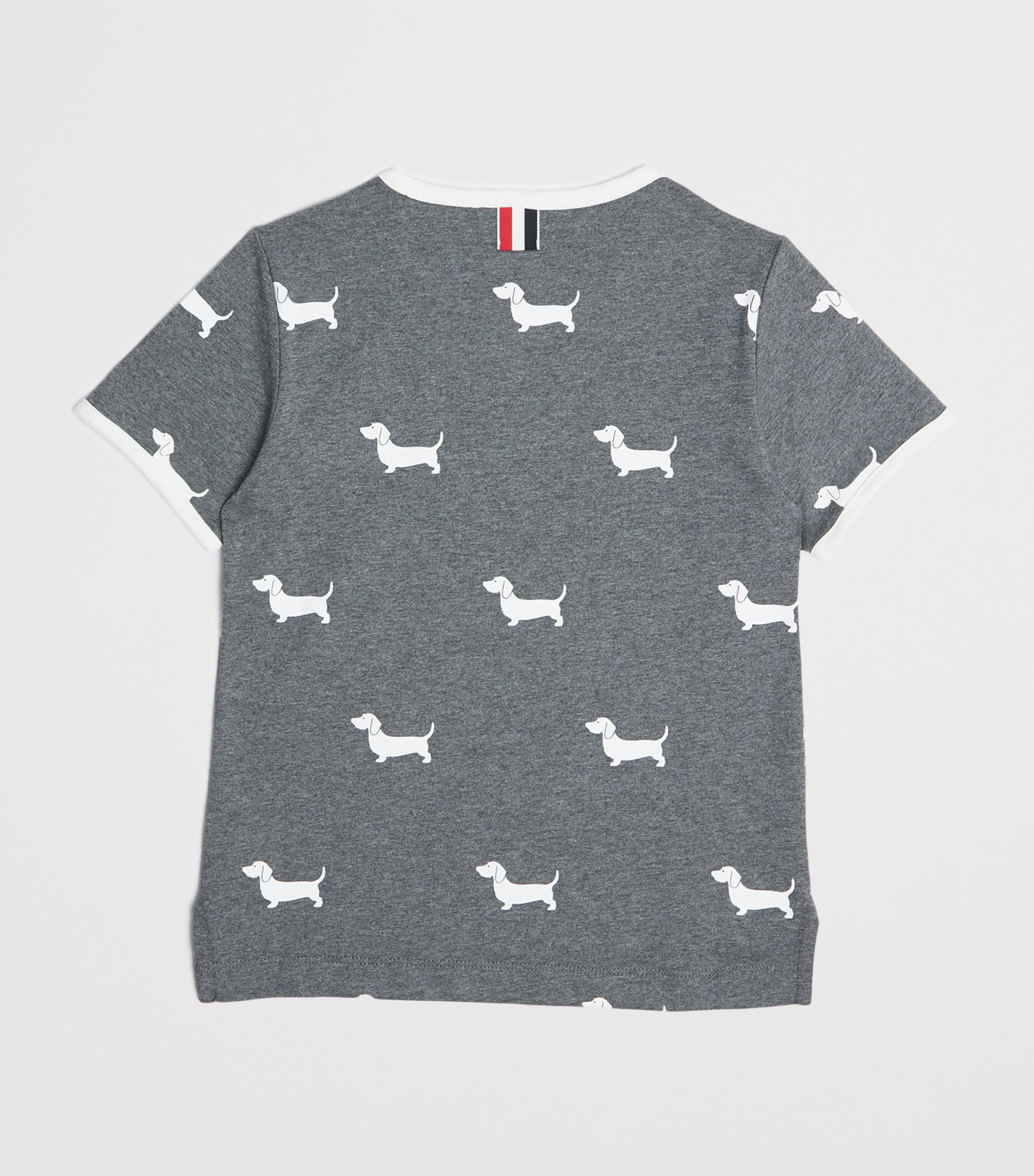 Thom Browne Kids Cotton Dog T-Shirt (2-12 Years) Med Grey Image 2