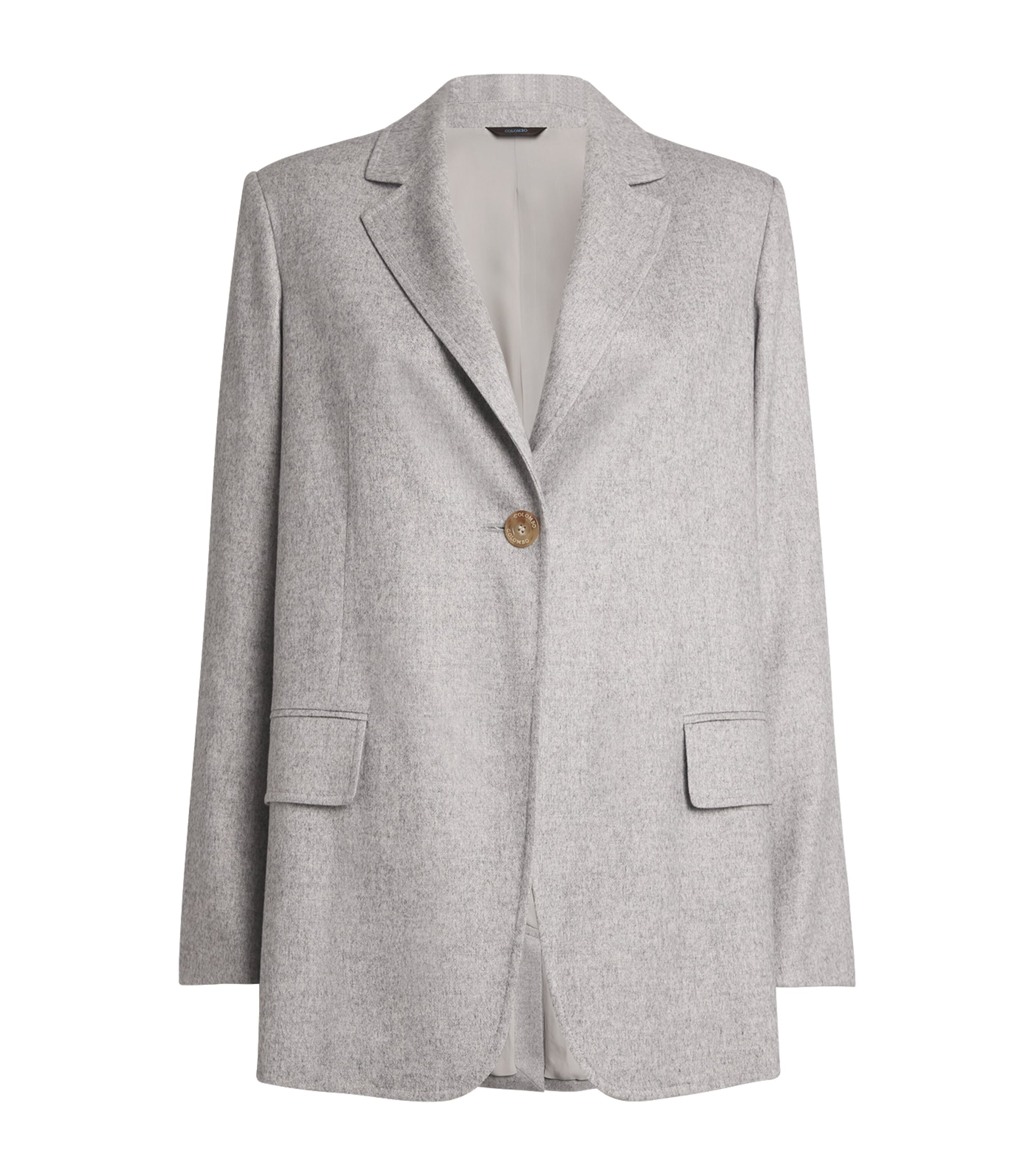 Colombo Cashmere-silk Blazer In Grey