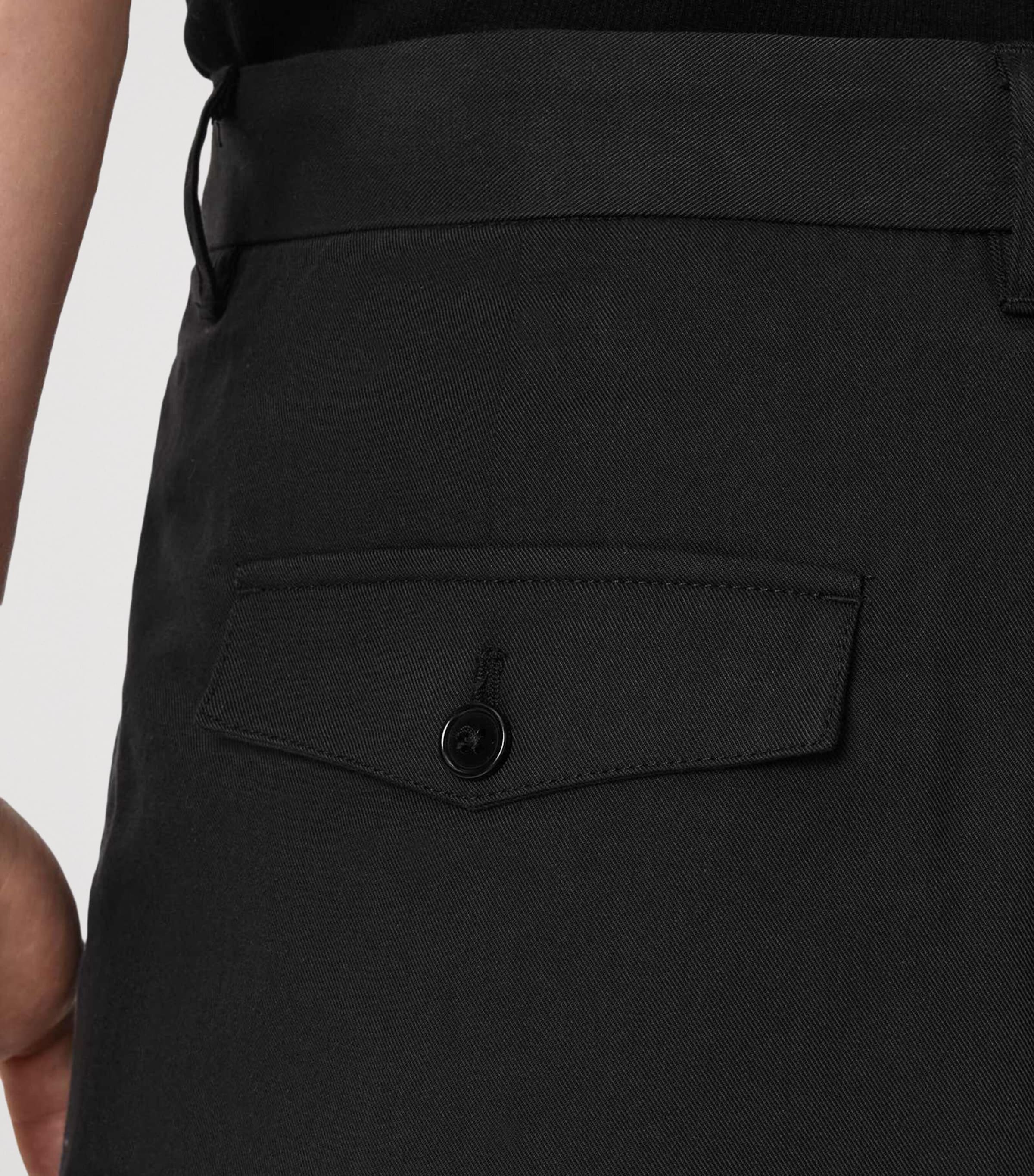 AllSaints Mens Conway Wide-Leg Trousers Black Image 6