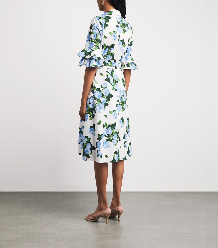 Carolina Herrera Multi Rose Print Midi Shirt Dress | Harrods US Carolina Herrera Multi Rose Print Midi Shirt Dress | Harrods US