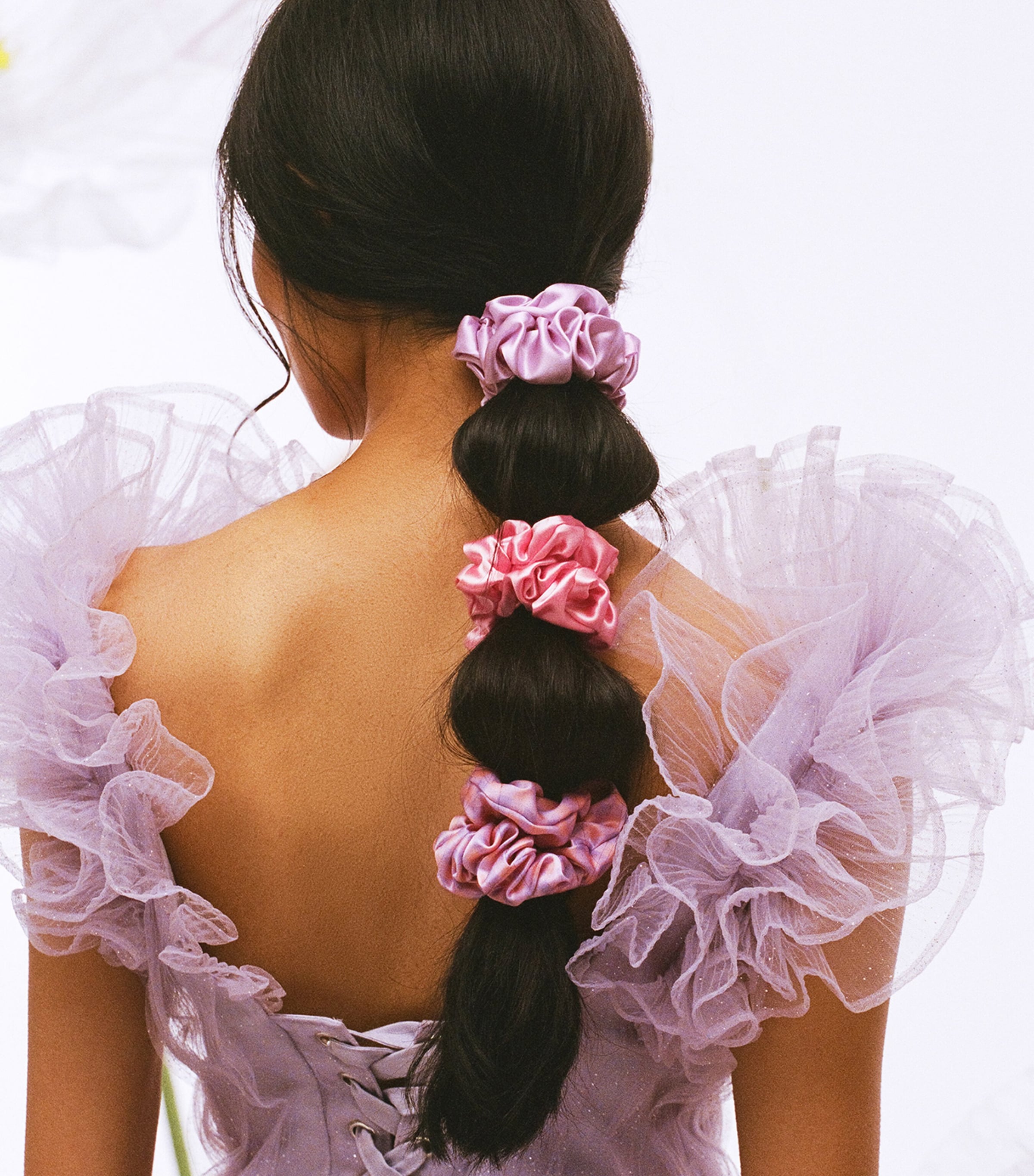 Mulberry Silk Large Scrunchies (Set of 3) BELLEFLOWER Image 3