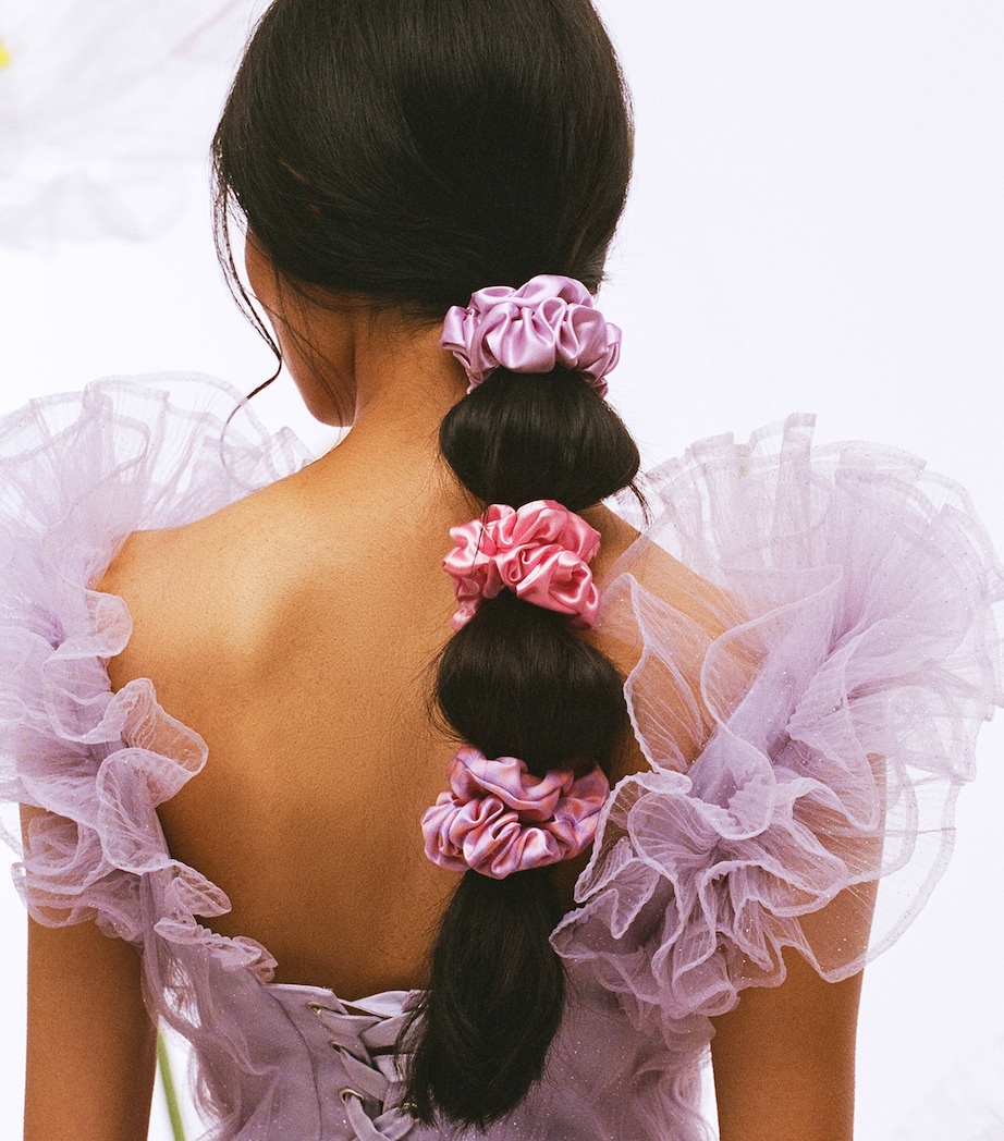 Mulberry Silk Large Scrunchies (Set of 3) BELLEFLOWER Image 3