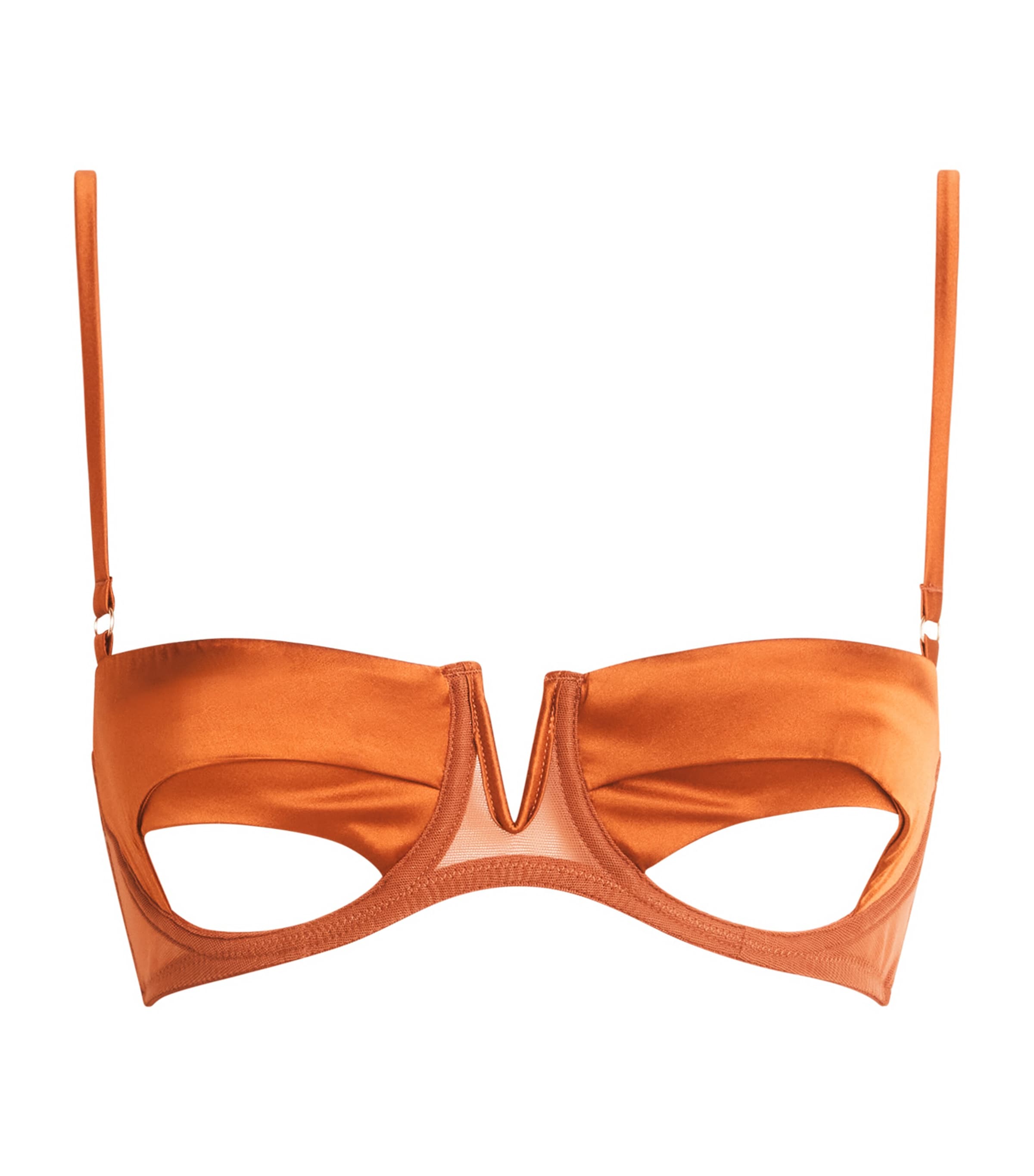 Kiki De Montparnasse Maxim Balconette Bra In Orange