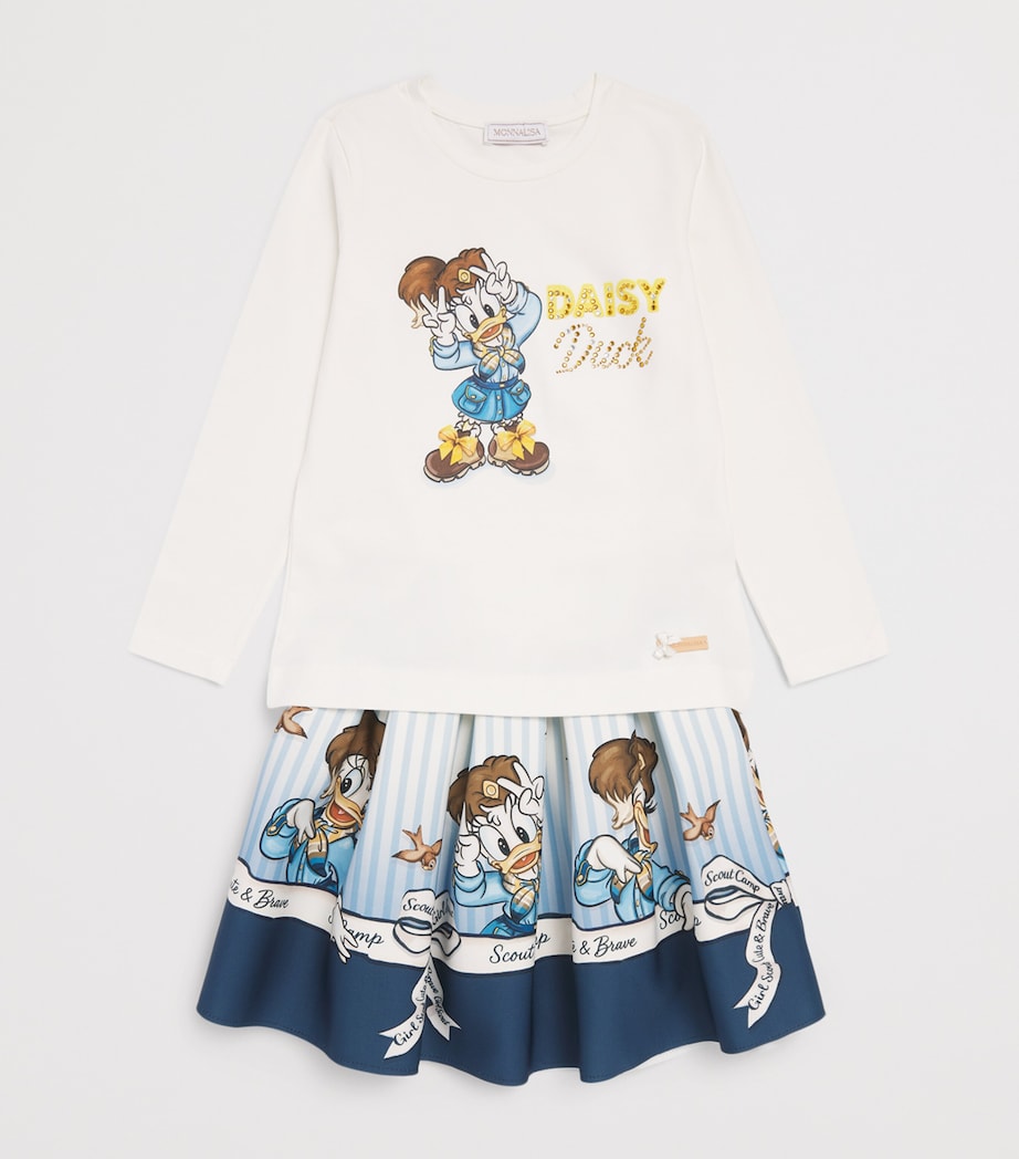 Monnalisa Scout Camp Skirt (2-8 Years) Panna+blu Image 3