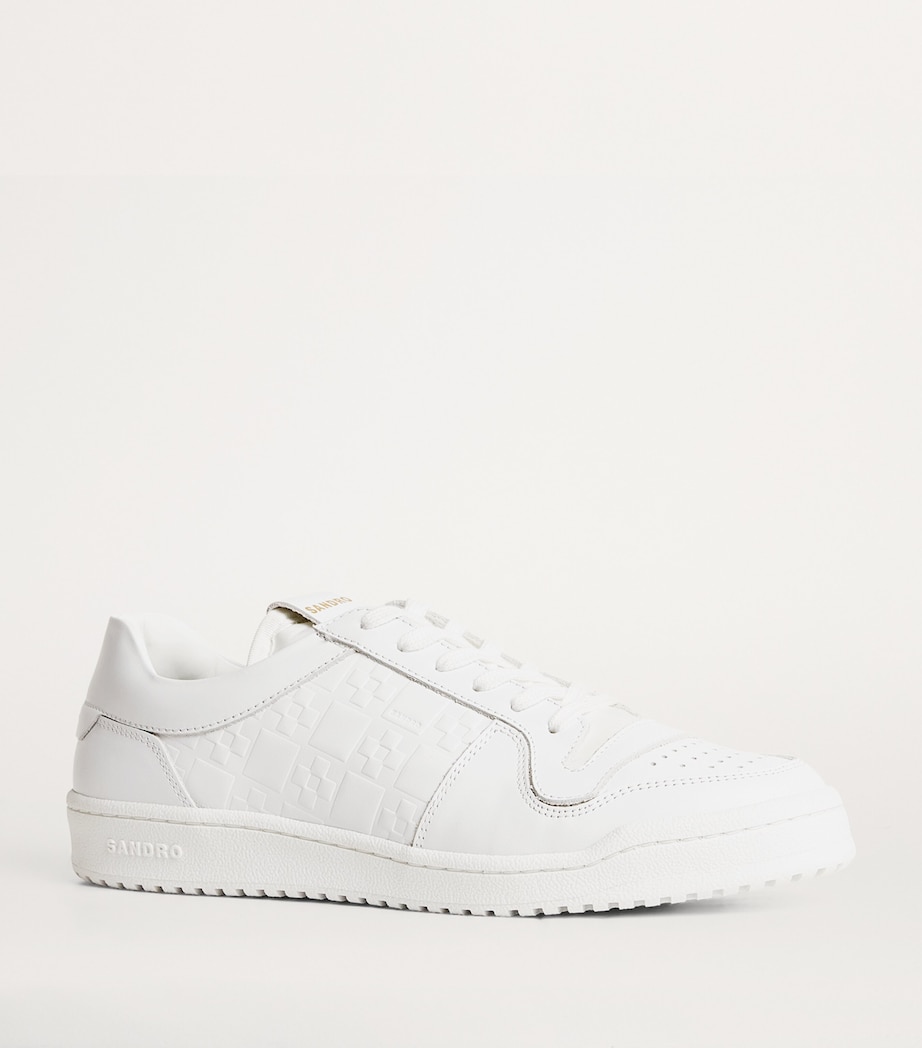 Leather Cross Sneakers WHITE Image 5