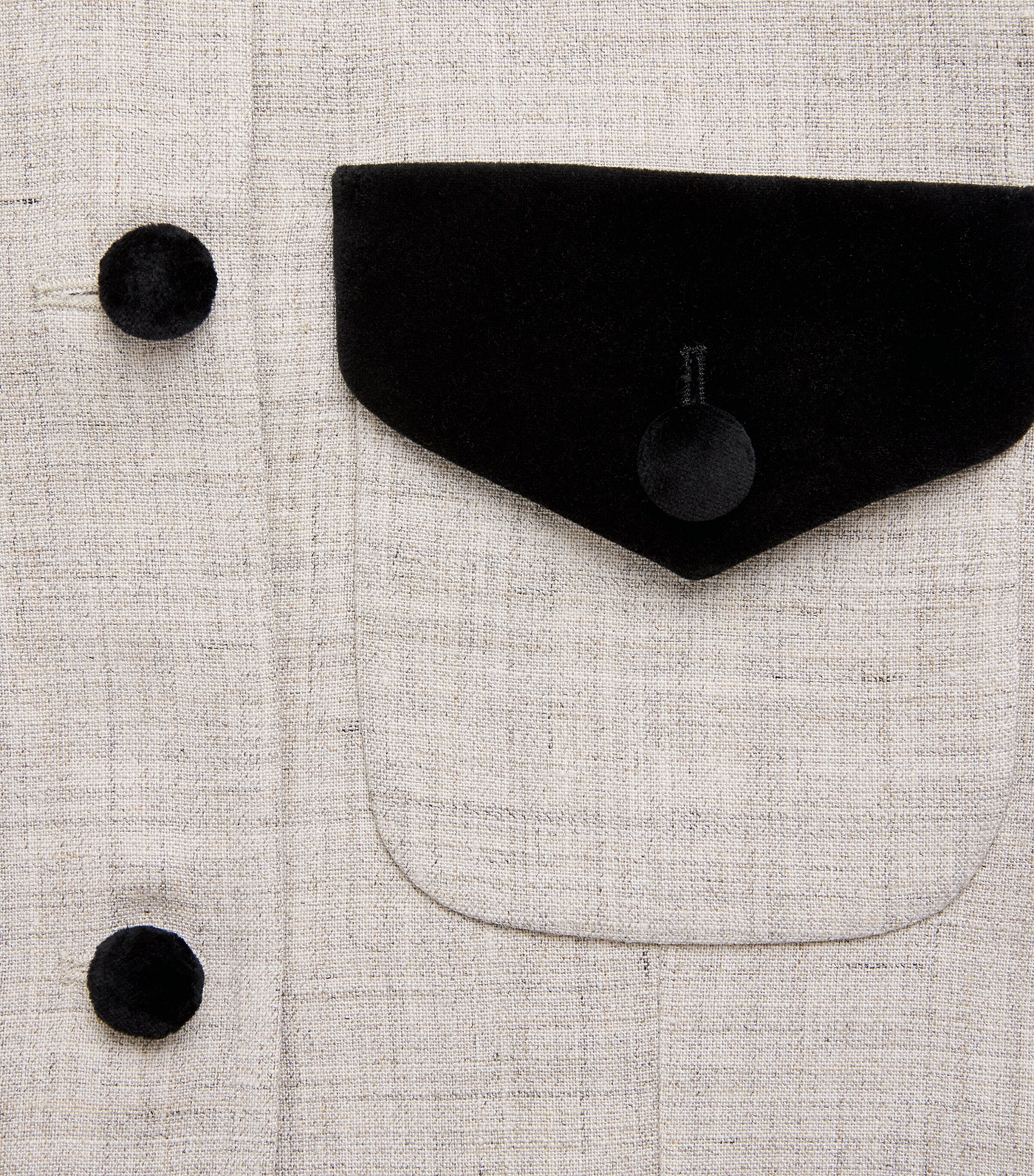 Liberowe Womens Contrast-Collar Raja Jacket Stone / Black Image 5