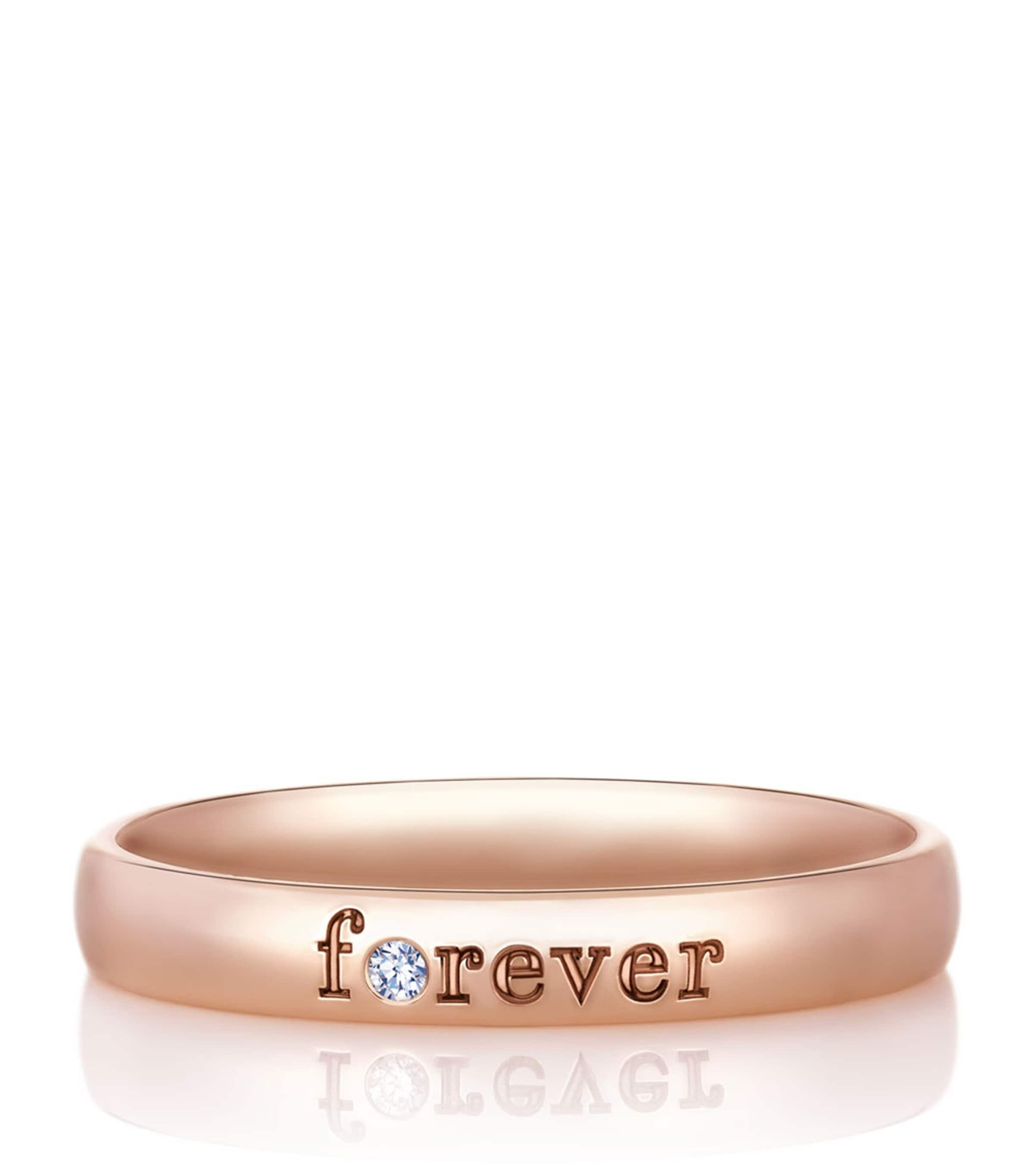 De Beers 18kt Rose Gold Forever Diamond Band