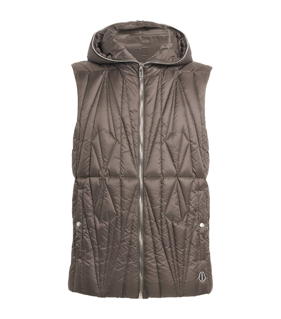 Rick Owens Mens x Moncler Down Geocamo Gilet Dark Dust Image 1