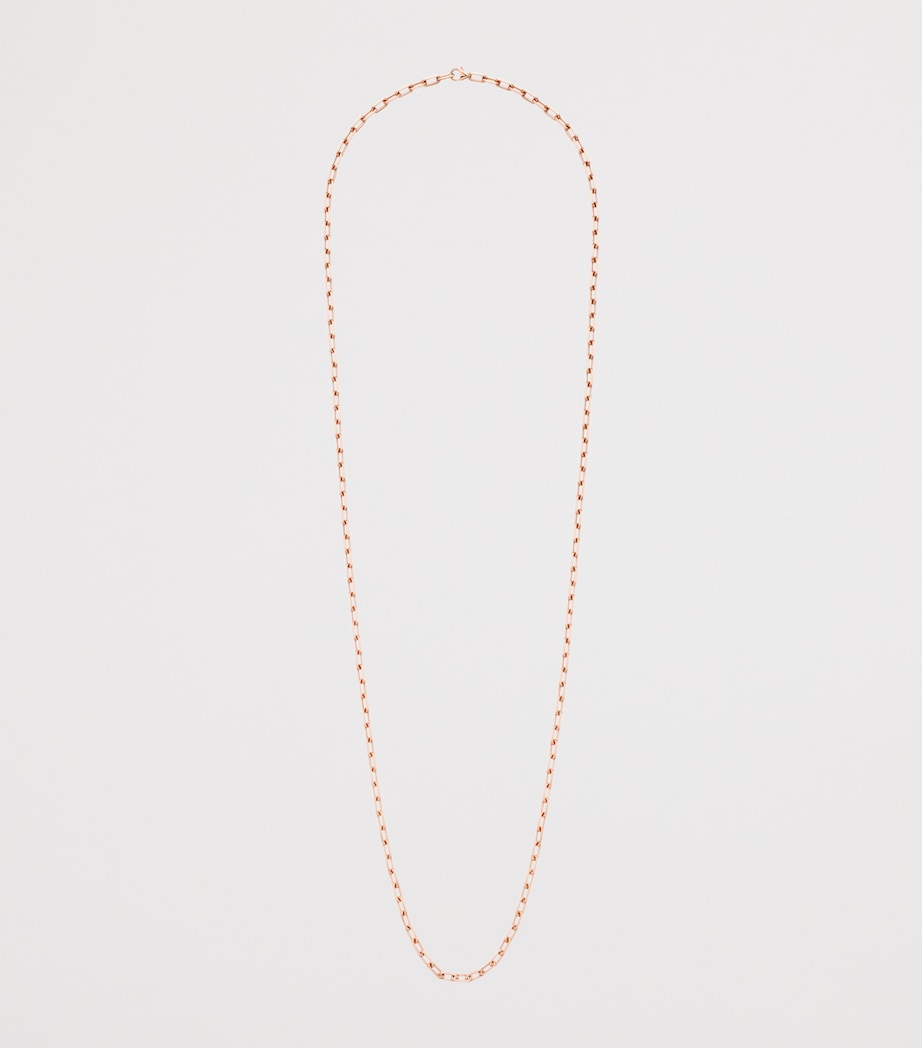 Small Rose Gold Santos de Cartier Long Chain Necklace ROSE GOLD Image 2