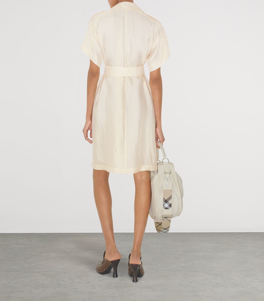 Belted Trench Midi Dress PELICAN Image 4