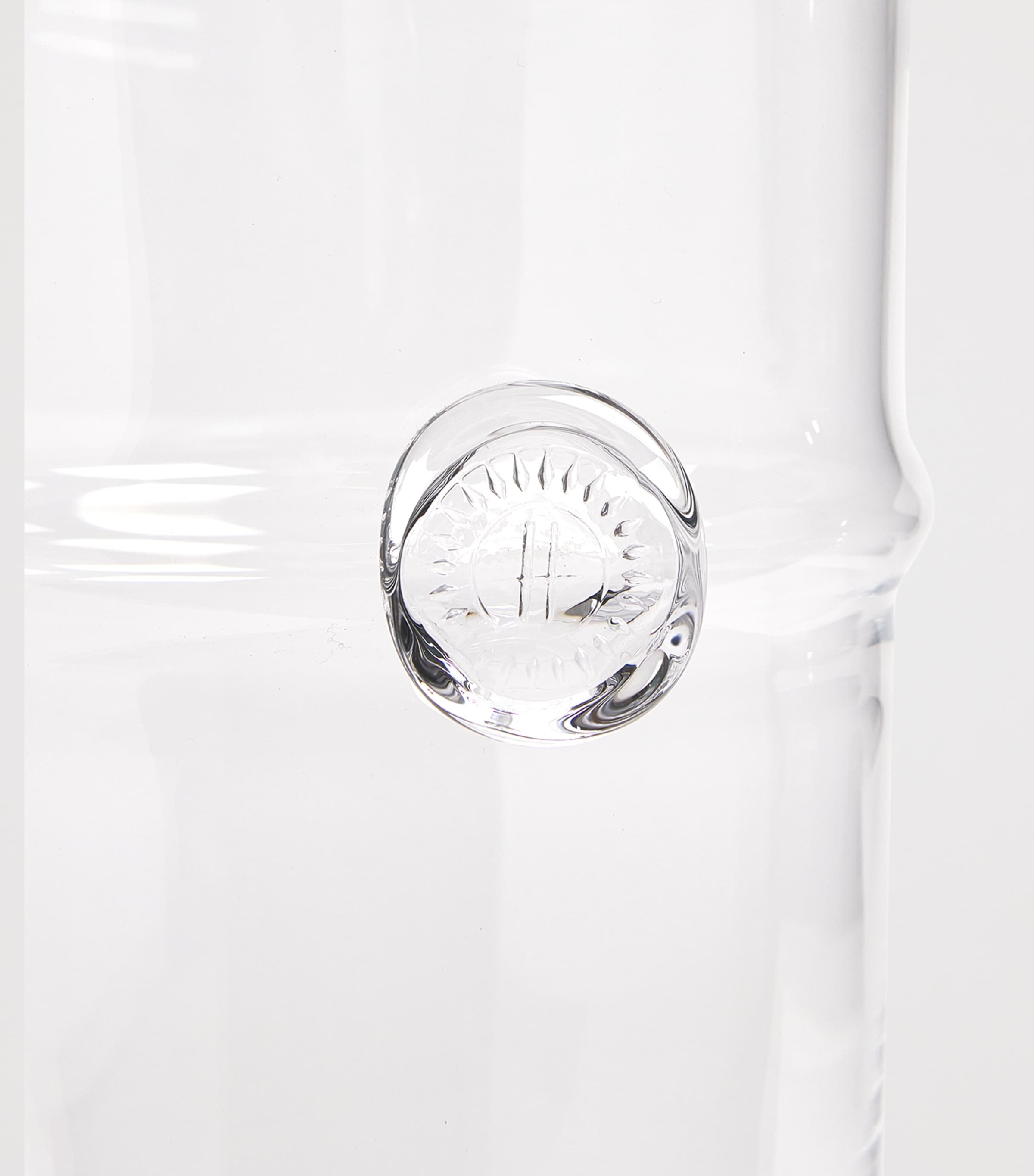 Medium Glass Emblem Vase CLEAR Image 2