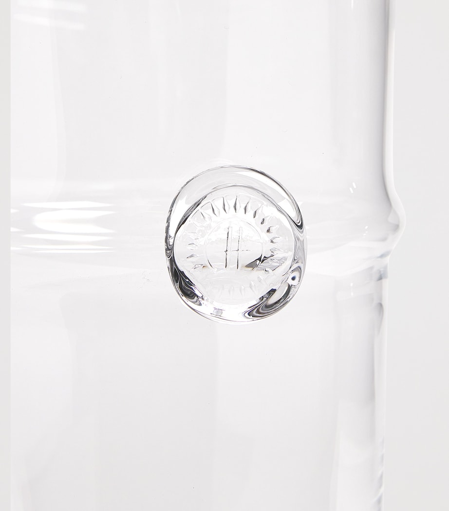 Medium Glass Emblem Vase CLEAR Image 2