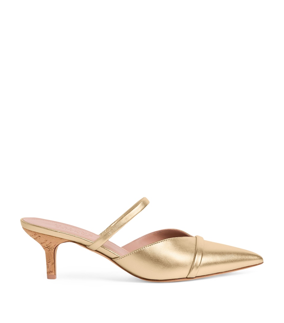 Nappa Leather Frankie Heeled Mule ANTIQUE GOLD Image 1