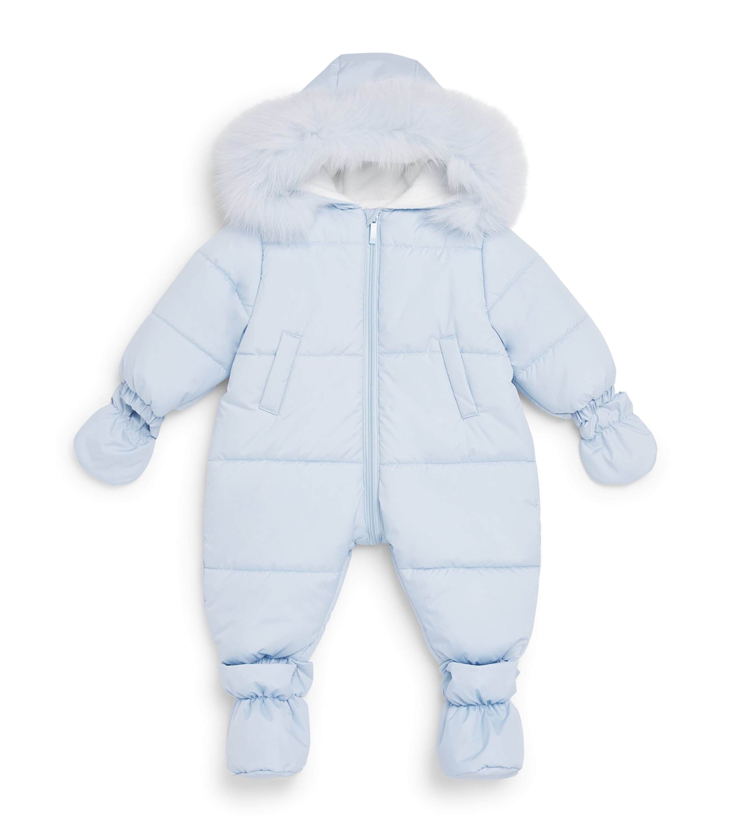 Bimbalo Padded Snowsuit (1-18 Months) Pale Blue Image 1