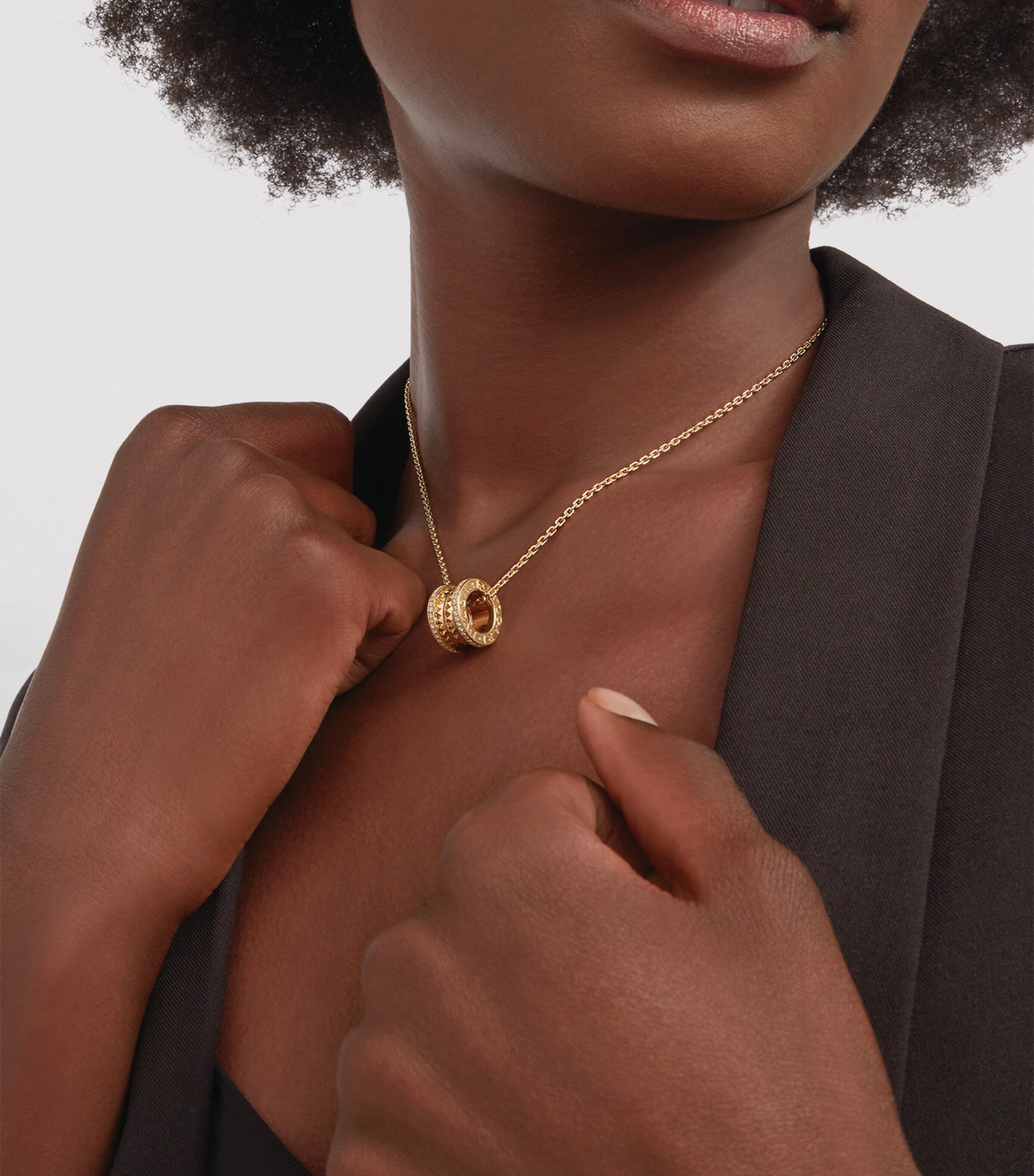 Bvlgari Yellow Gold and Diamond B.zero1 Necklace Yellow Gold Image 2