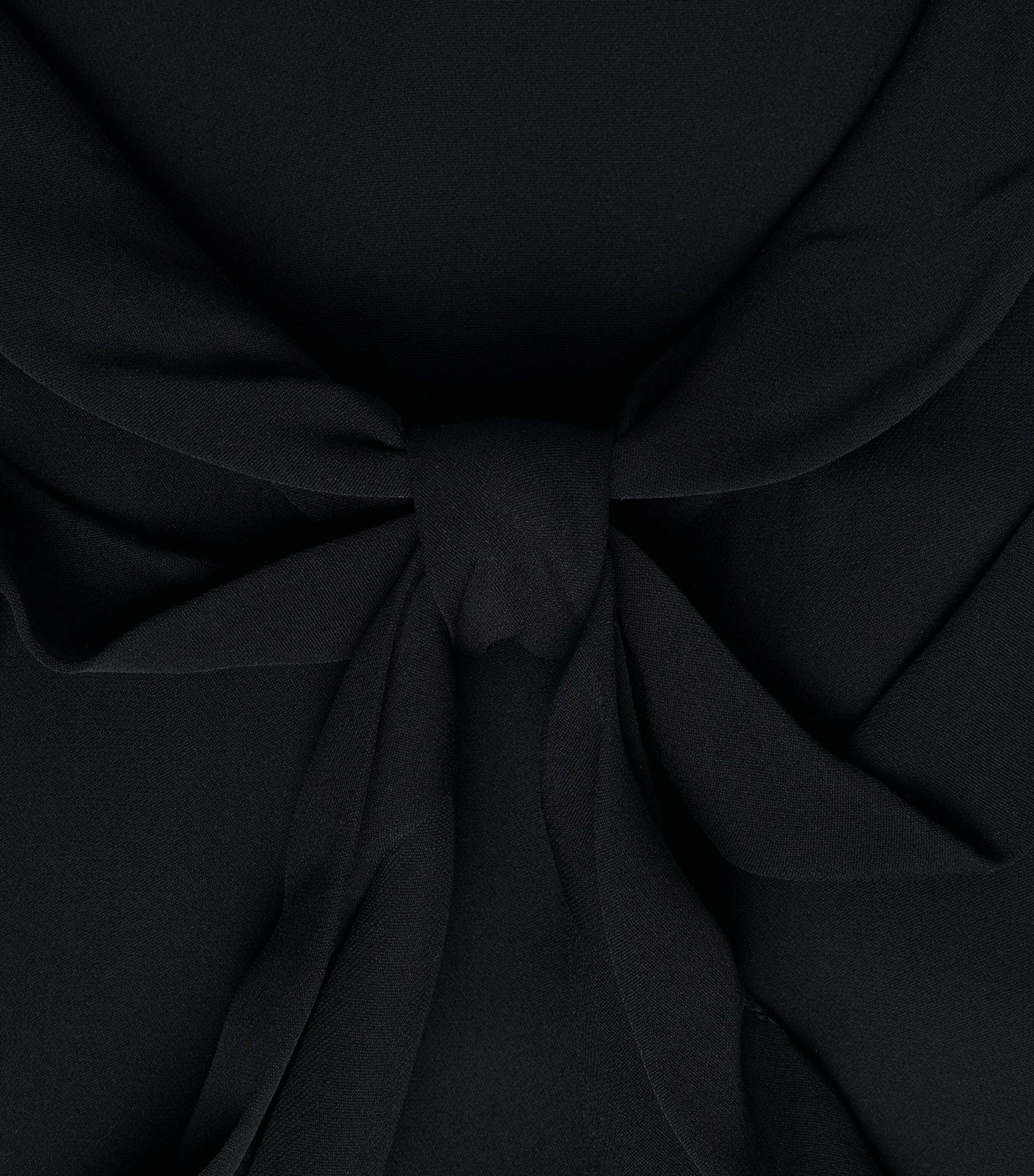 Acne Studios Womens Silk Bow-Detail Midi Dress Black Image 6