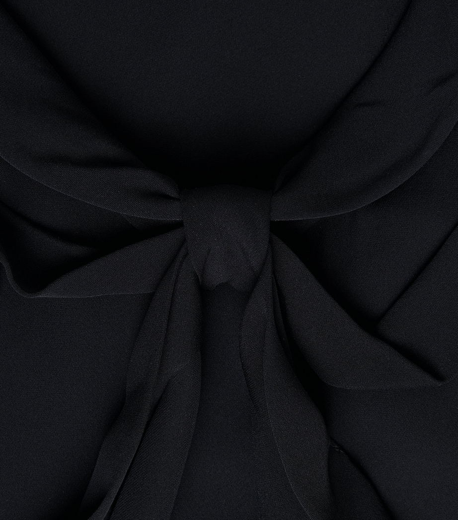 Acne Studios Womens Silk Bow-Detail Midi Dress Black Image 6