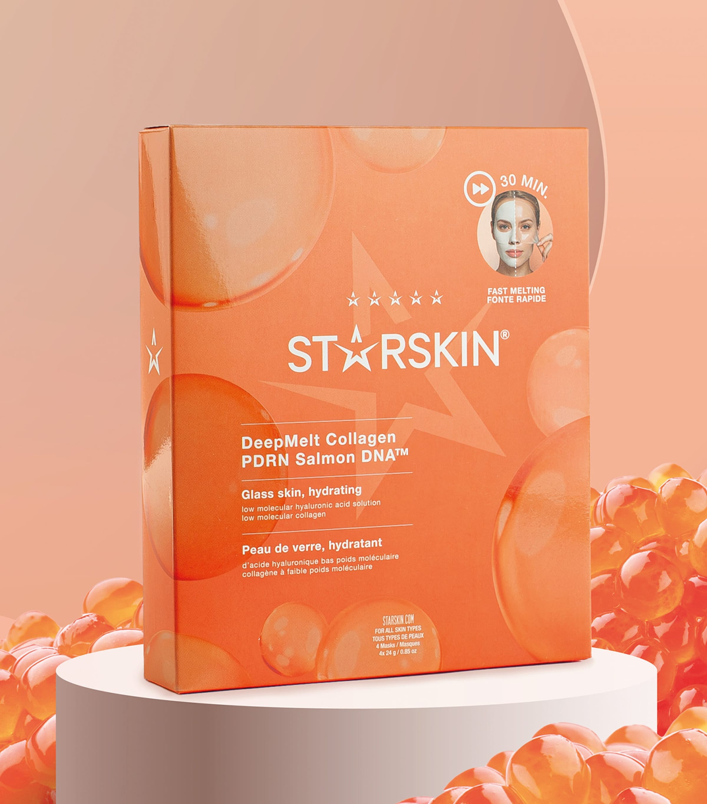 STARSKIN DeepMelt Collagen PDRN Salmon DNA Hydrogel Mask (Pack of 4) Image 3