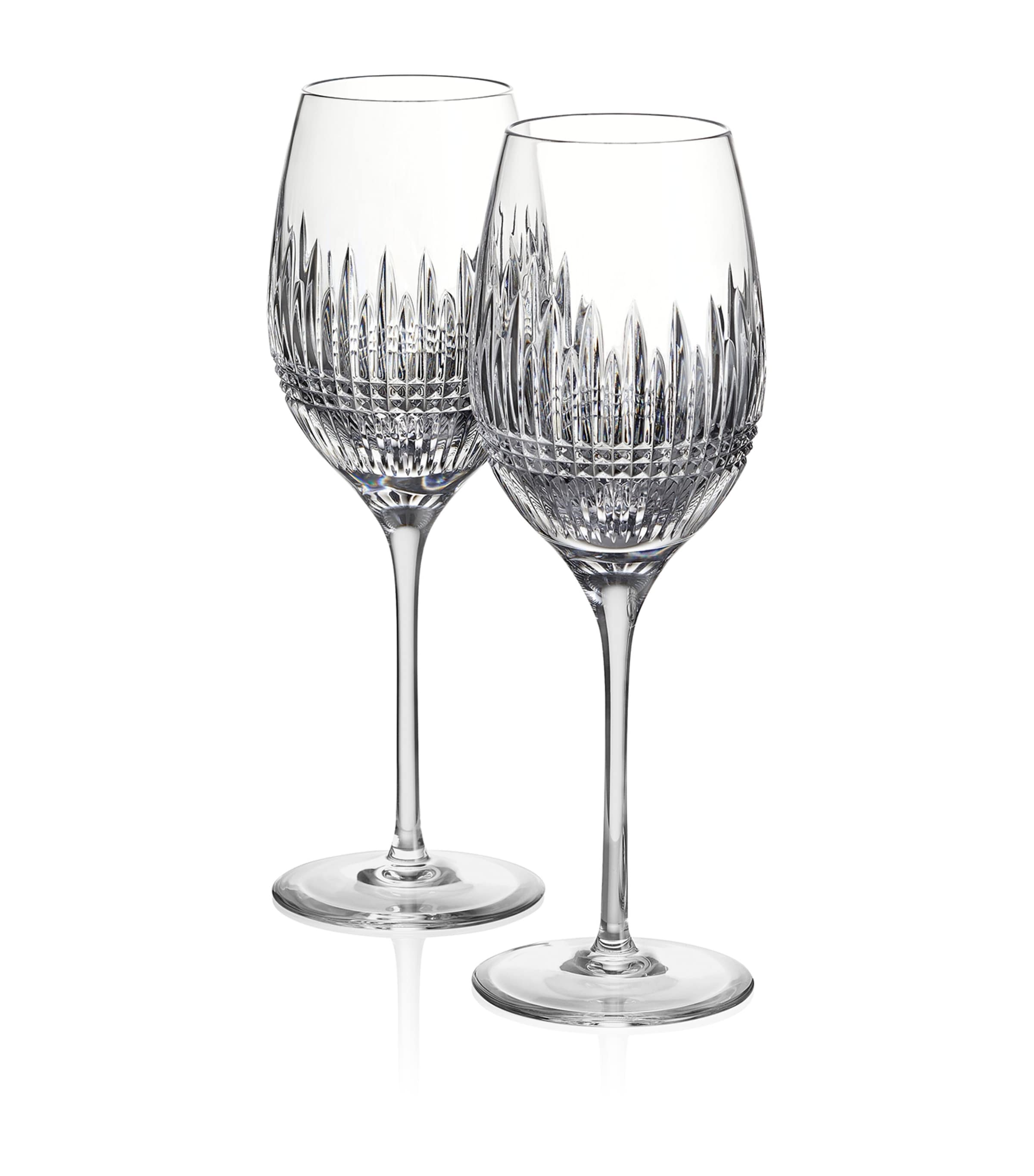 Set of 2 Lismore Diamond Essence Wine Glasses (475ml) CLEAR Image 1