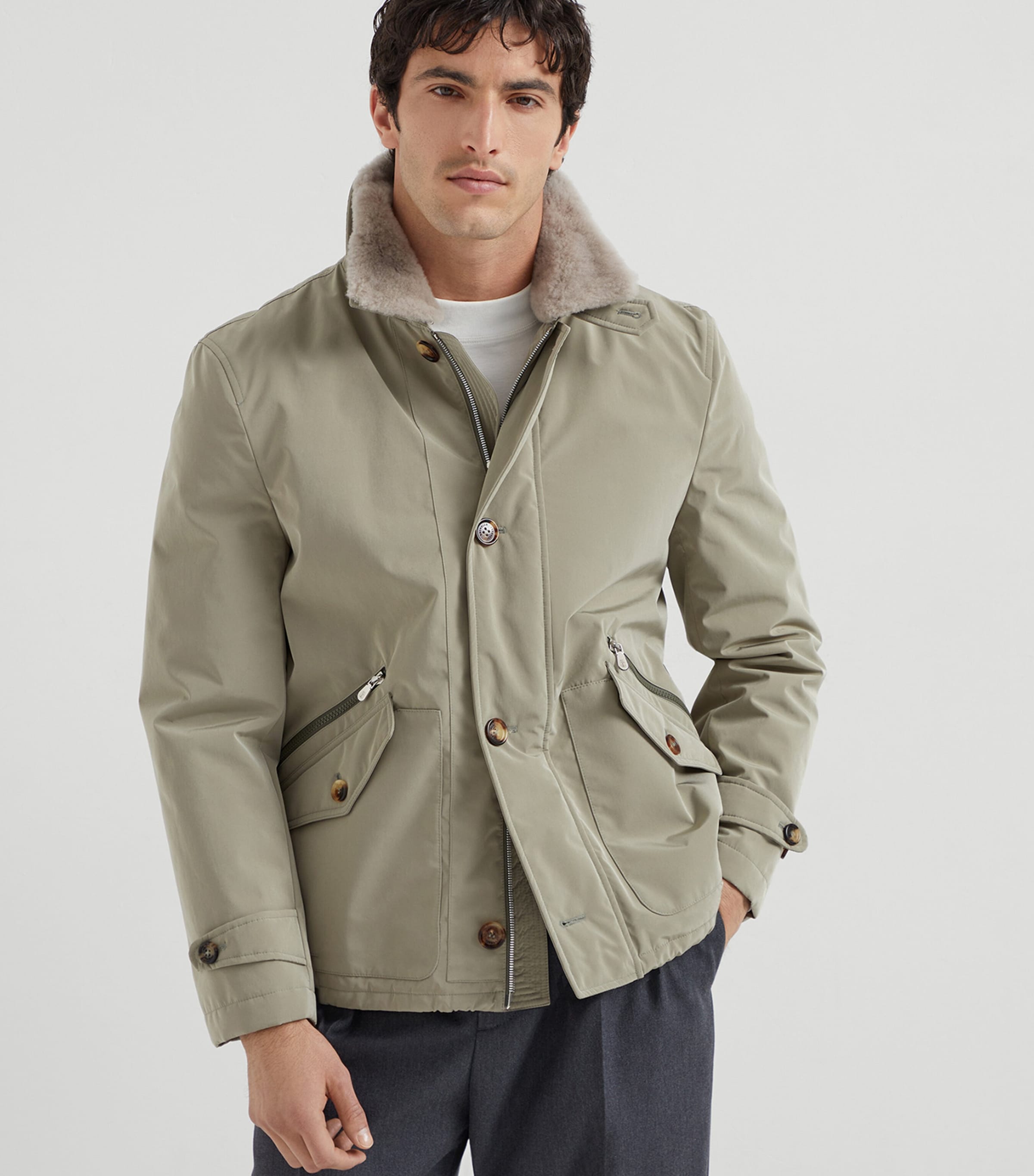 Water-Resistant Detachable Collar Jacket CLA81 Image 2