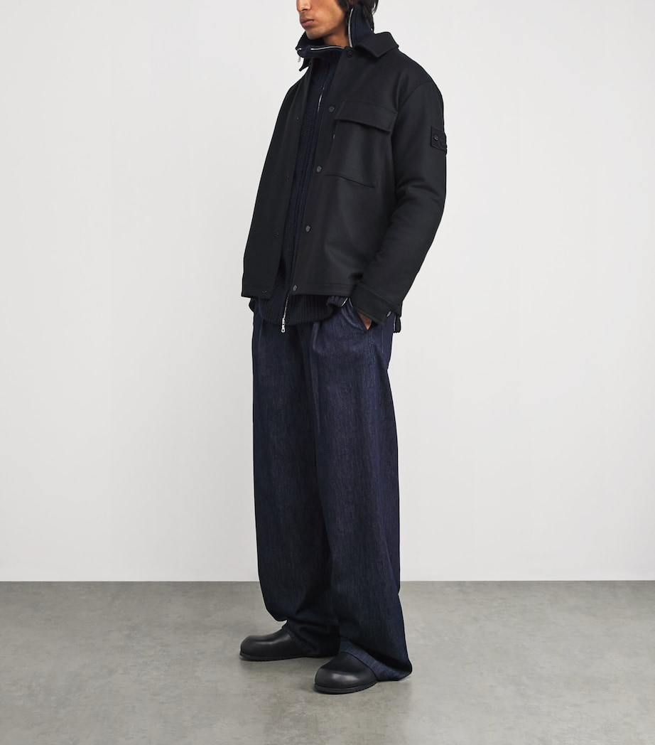 GHOST PIECE Virgin Wool-Blend Felt Overshirt V0020 Image 2