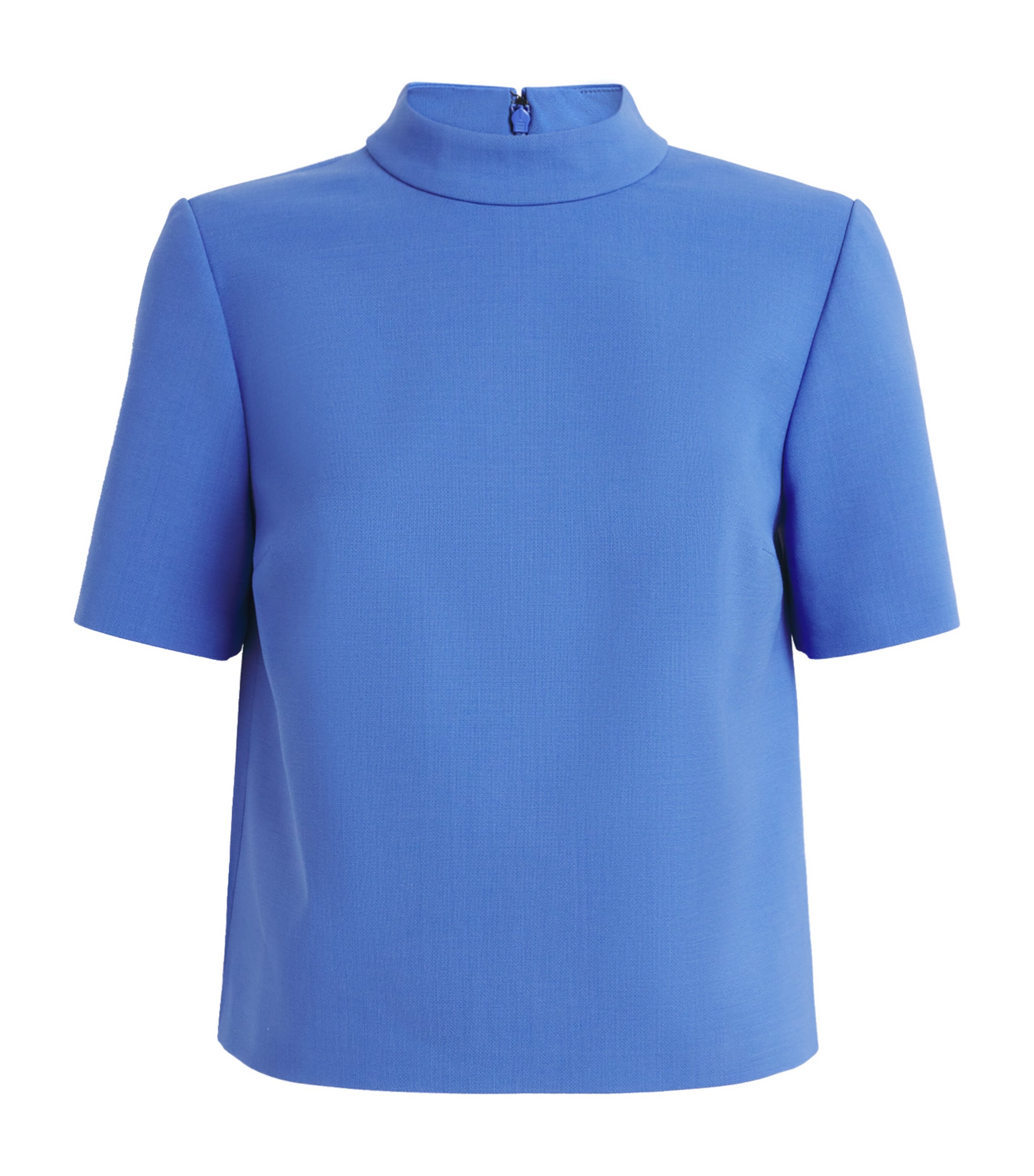 Wool-Blend Mock-Neck Top 474 BLUEBELL Image 1