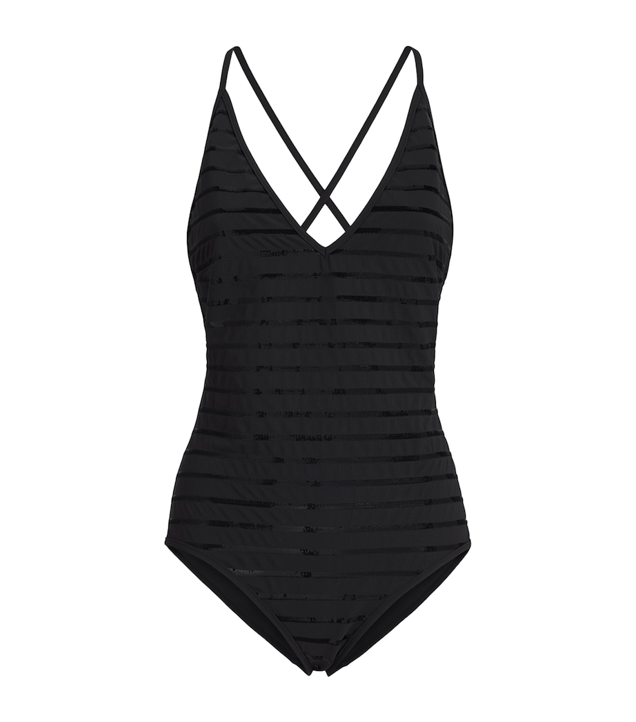 Brunello Cucinelli Womens Dazzling Stripe Swimsuit Image 1