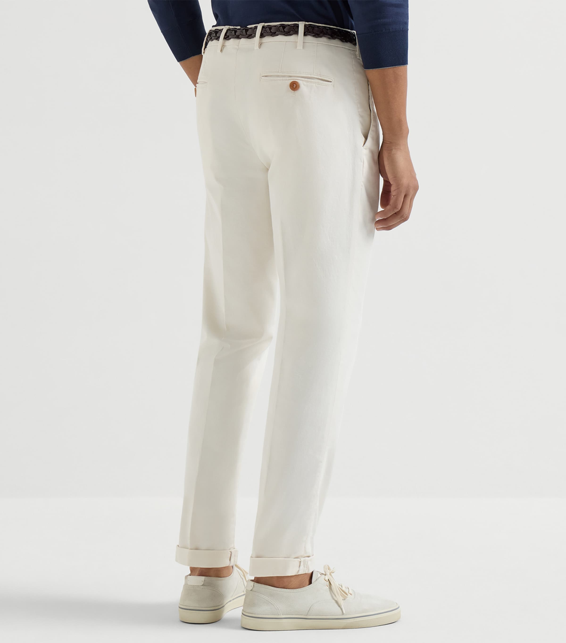 Brunello Cucinelli Mens Pima Cotton Comfort Gabardine Trousers Image 5