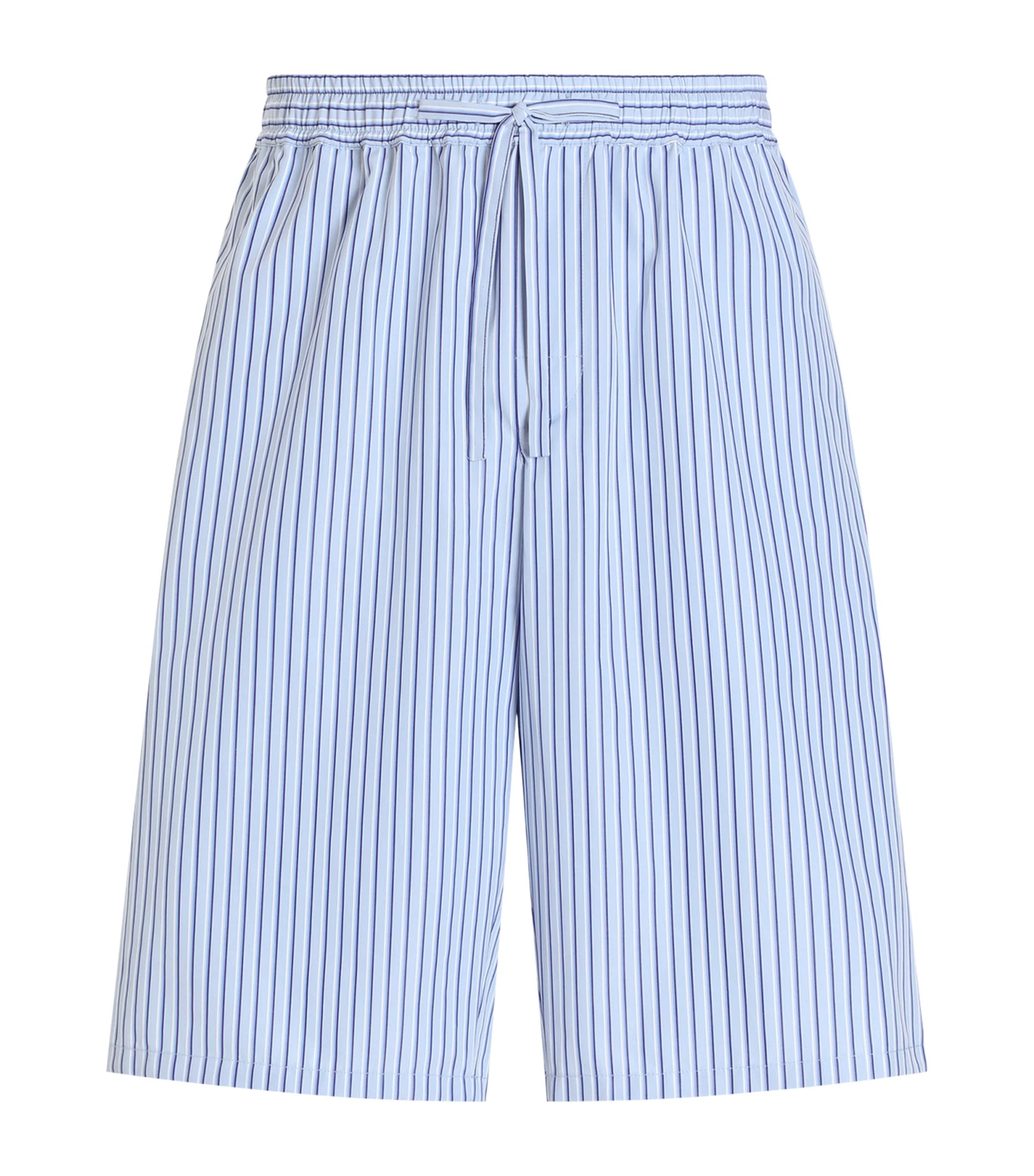 Dolce&Gabbana Mens Cotton-Silk Blend Bermuda Shorts Striped Image 1