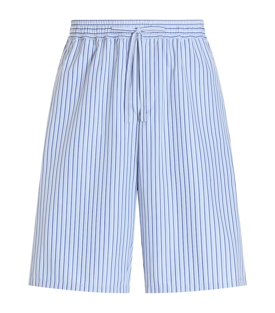 Dolce&Gabbana Mens Cotton-Silk Blend Bermuda Shorts Striped Image 1