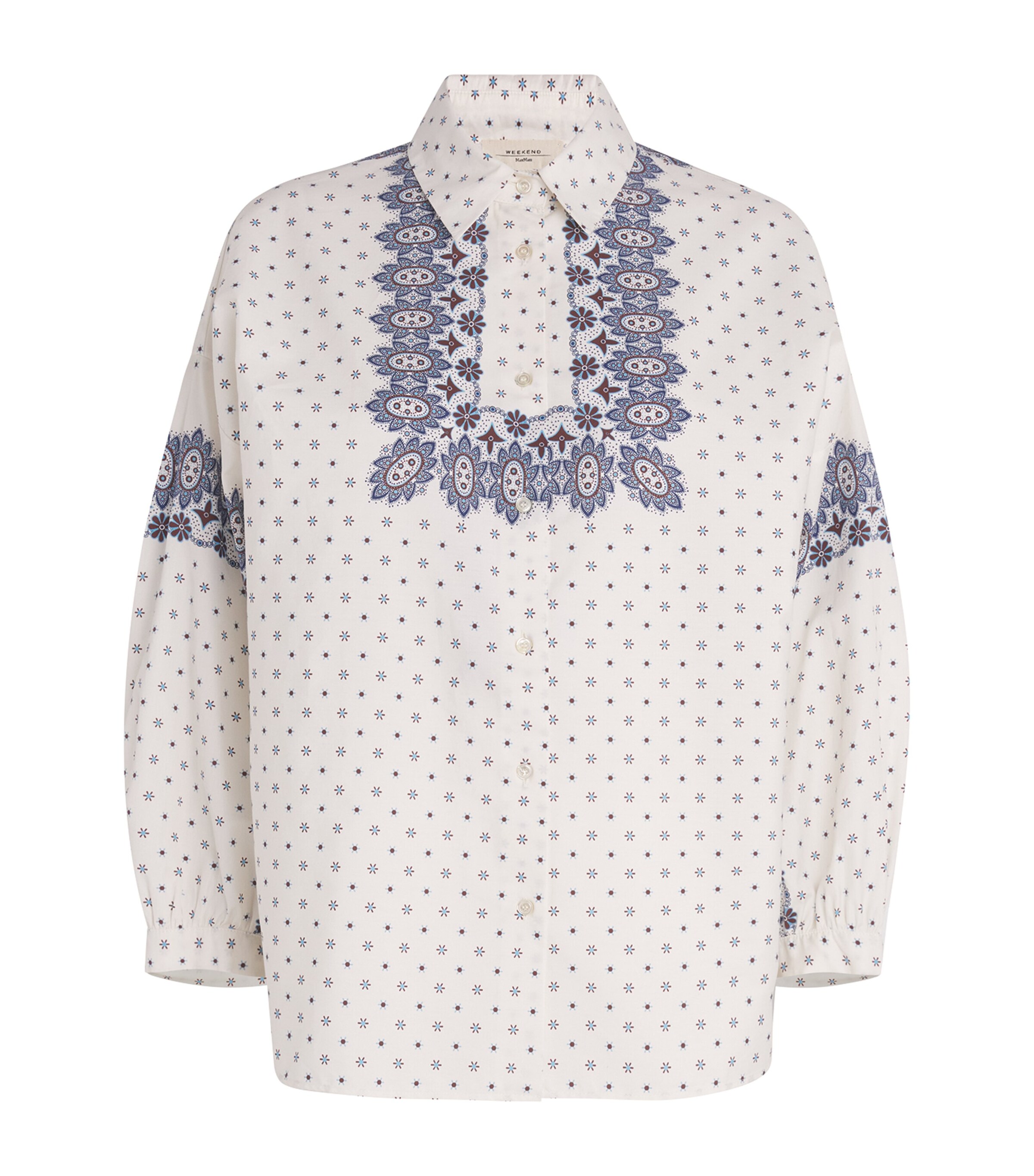 Weekend Max Mara Cotton Floral Print Shirt | Women Clothing | Tops | Workwear | Designers | Weekend Max Mara