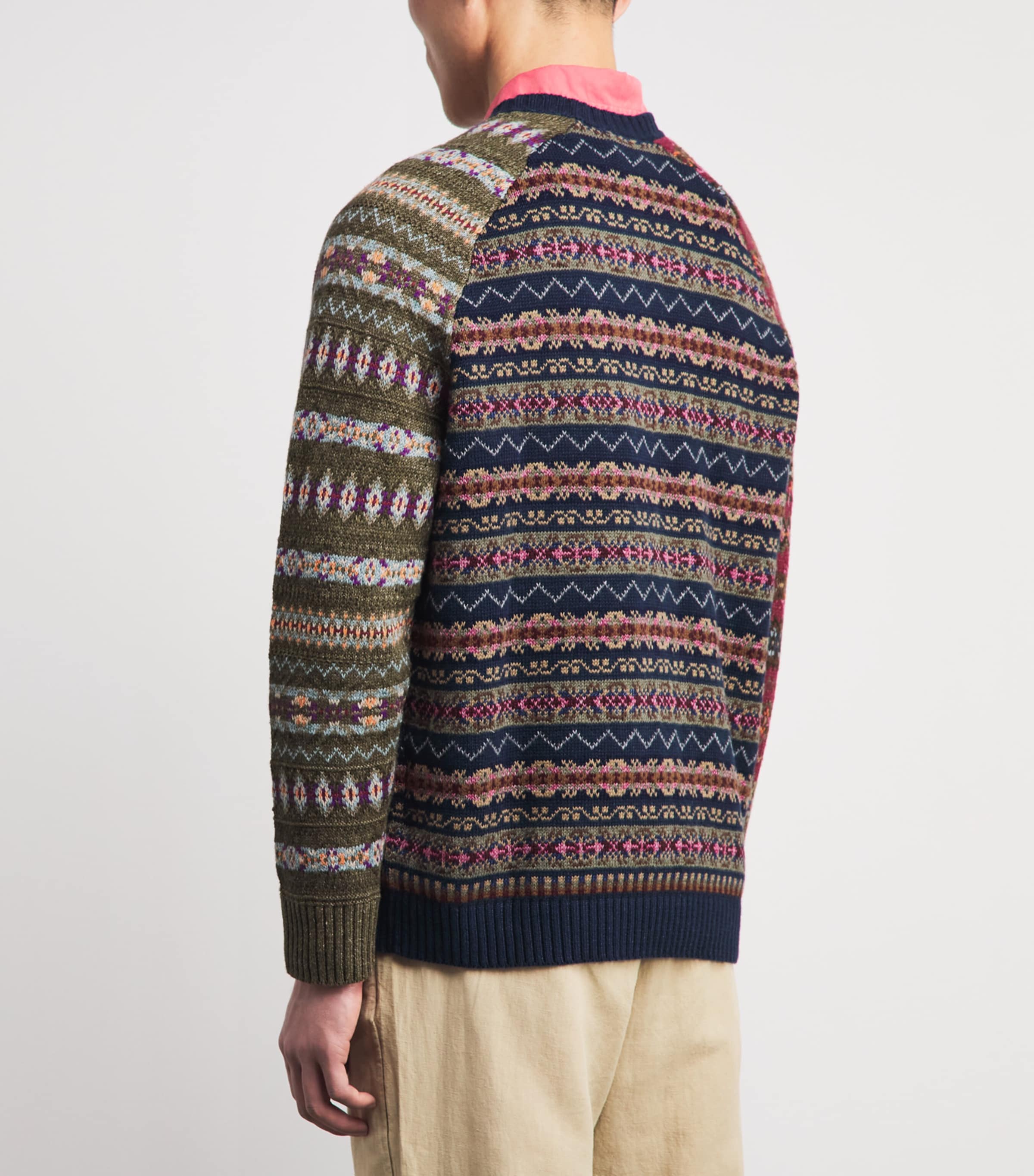 Polo Ralph Lauren Mens Linen-Cotton-Silk Fair Isle Sweater Image 5