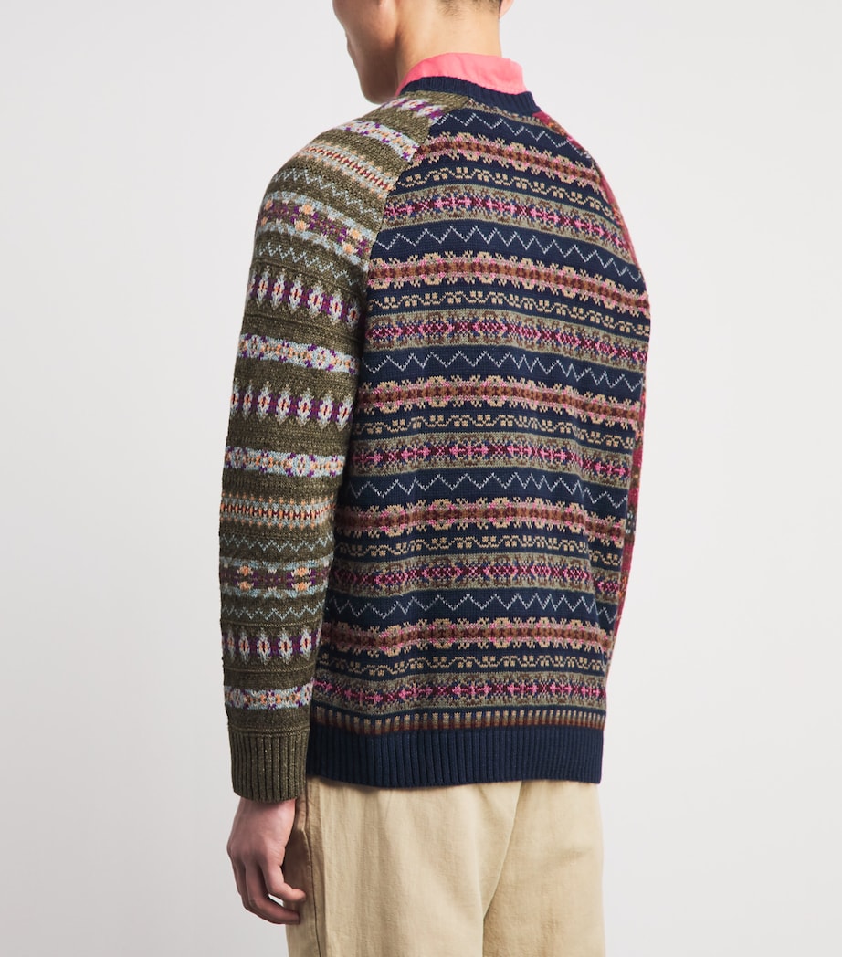 Polo Ralph Lauren Mens Linen-Cotton-Silk Fair Isle Sweater Image 5