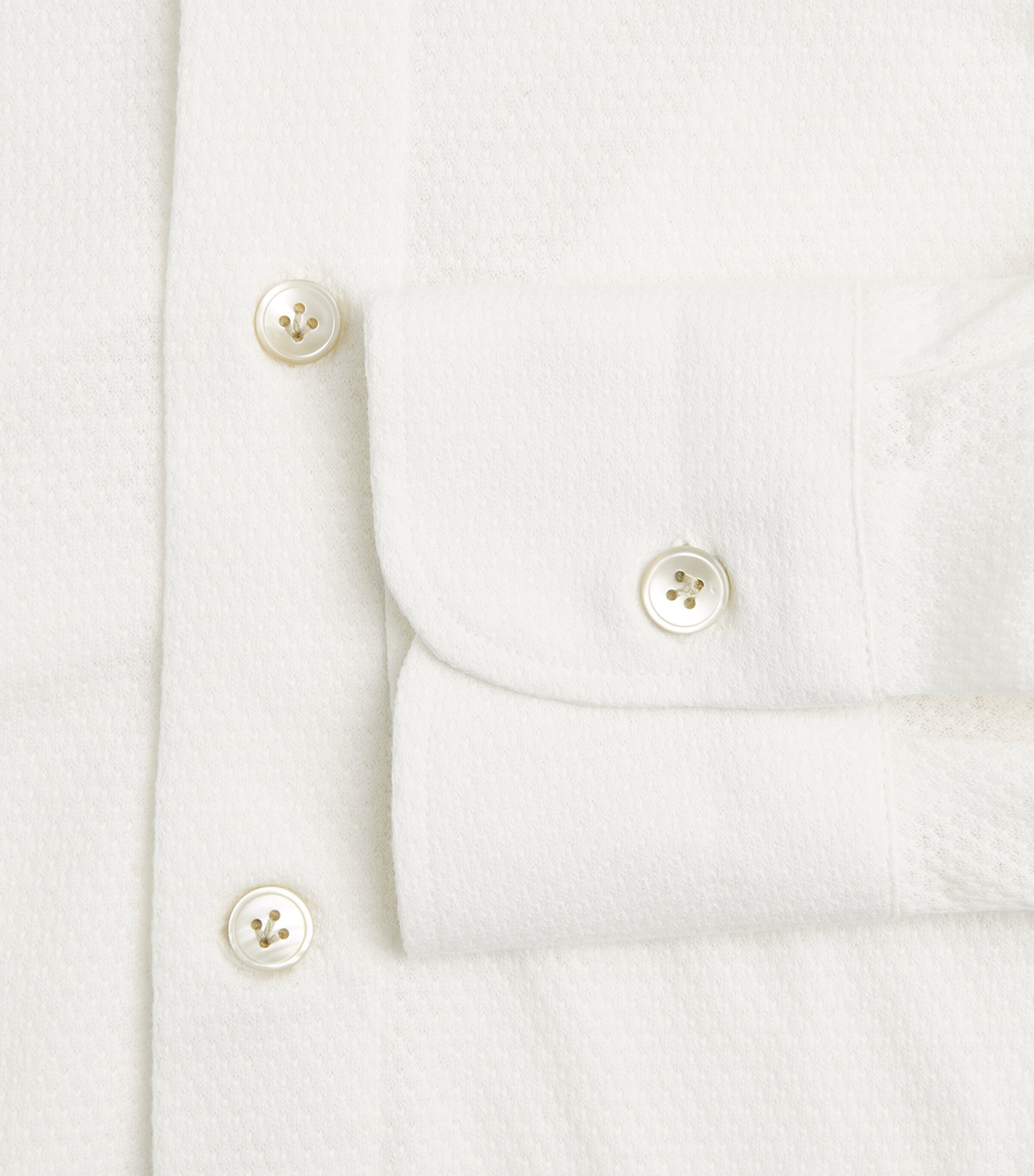 Eleventy Mens Cotton-Linen Knitted Shirt Bianco Image 6
