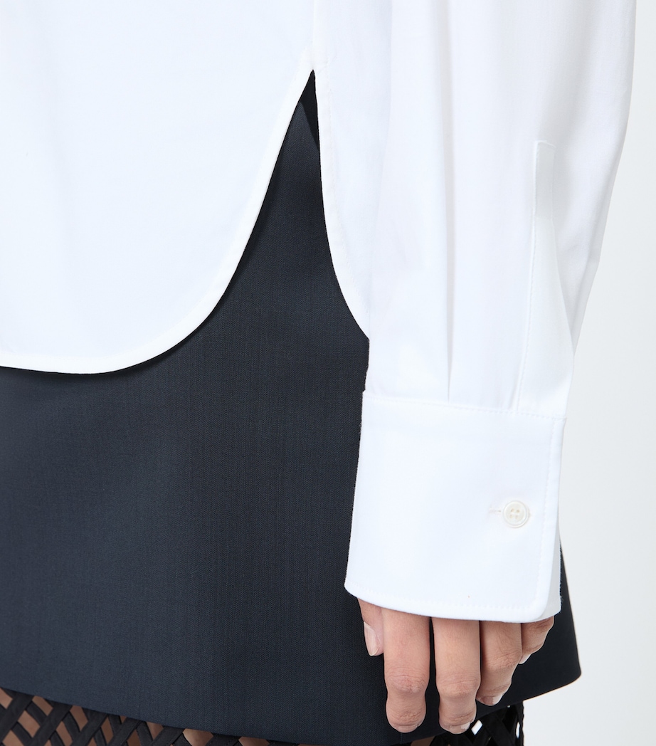 Max Mara Womens Stretch-Cotton Shirt Optical White Image 4