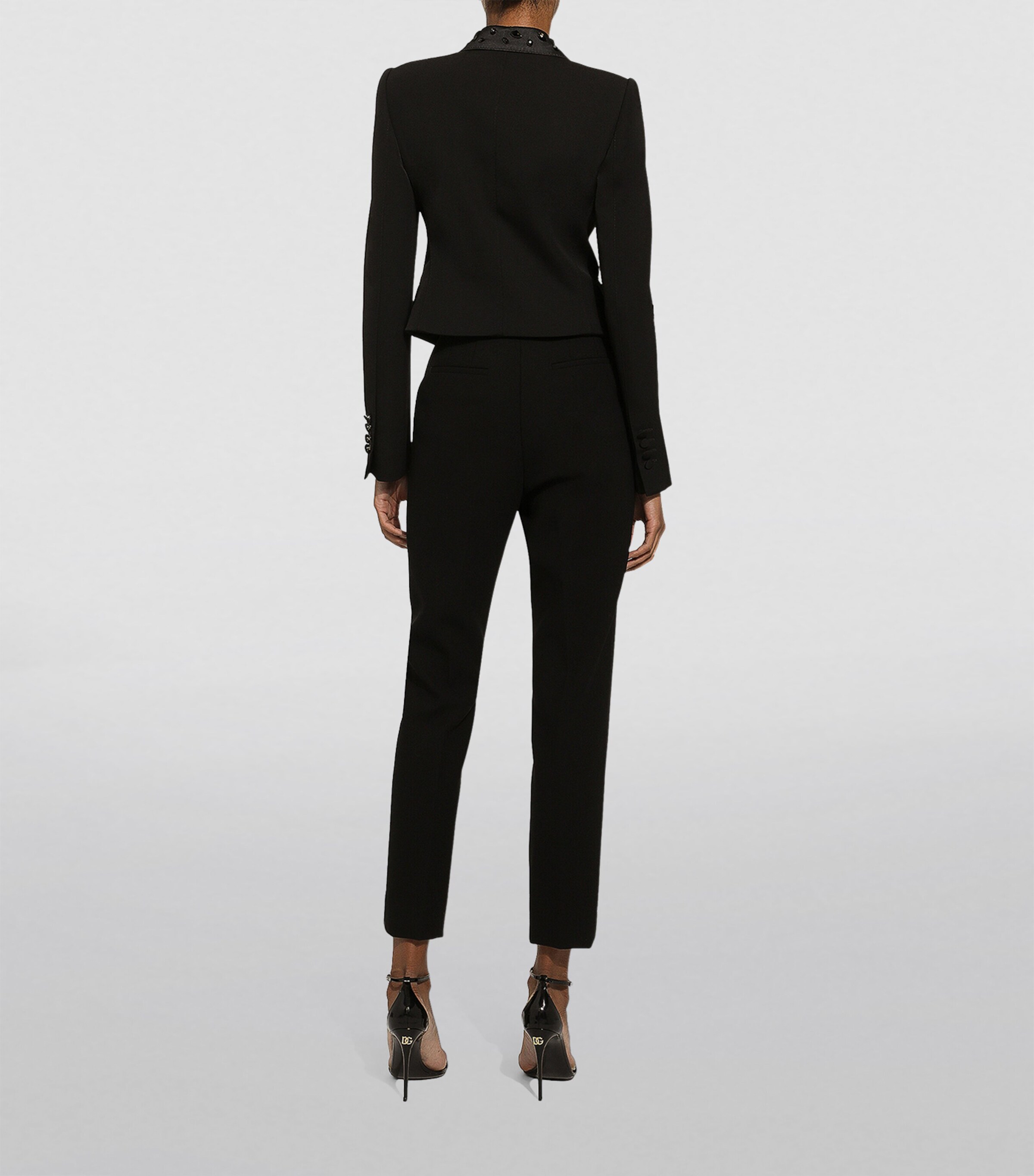 Wool High-Waisted Trousers N0000-BLACK Image 5