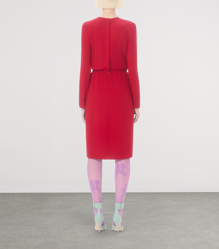 Silk Embroidered Midi Dress R9M Image 4